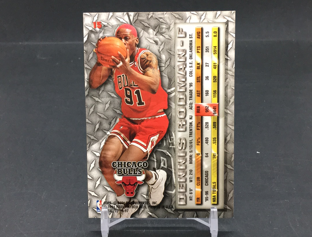 【DC拍卖】11.21 FLEER METAL 实卡美如画 名人堂名宿 公牛王朝内线核心 防守大闸 大虫 丹尼斯 罗德曼