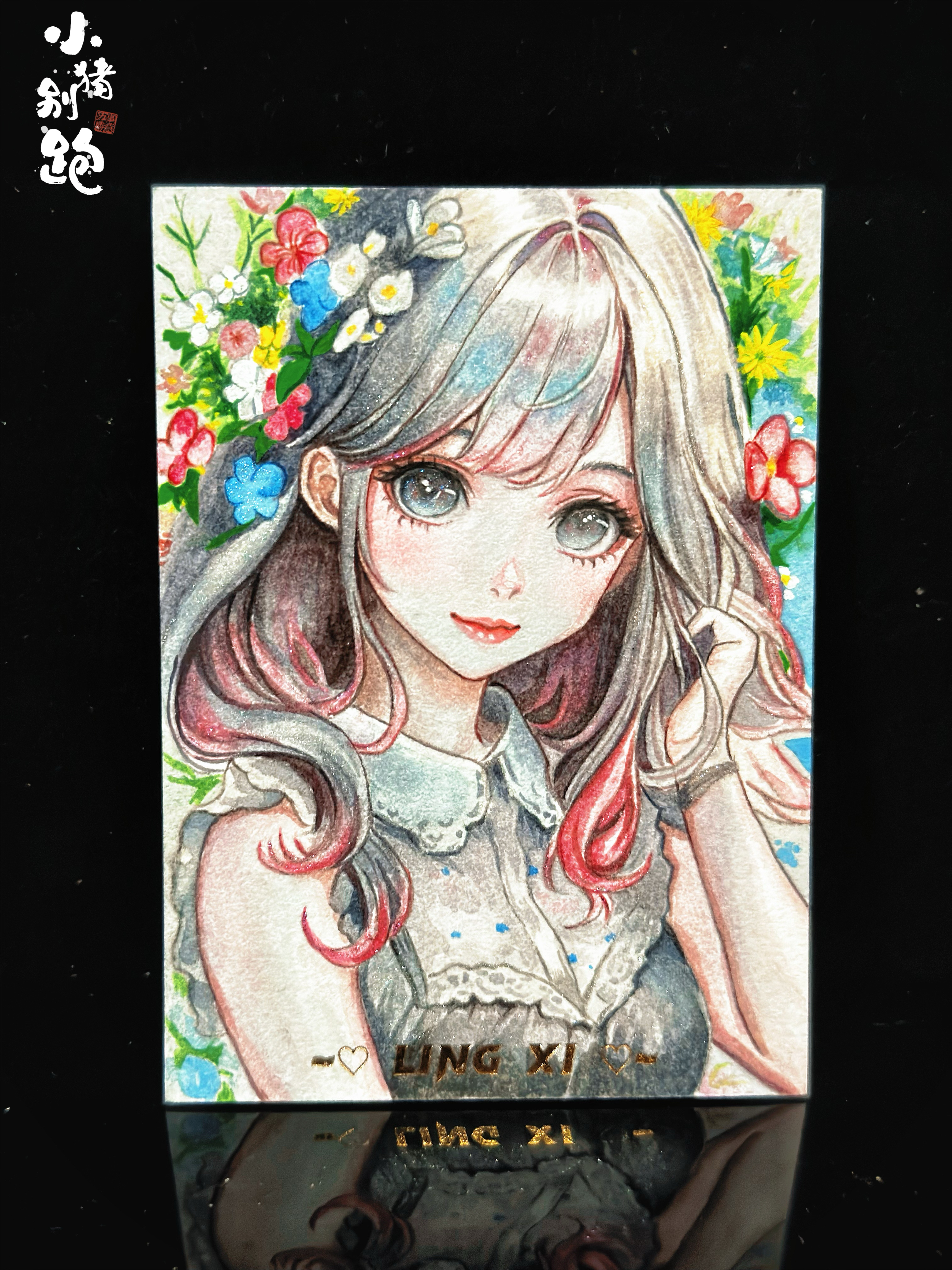 〖小猪别跑hit手绘〗【画师:李渔儿】 类型:1/1 亲签 手绘卡 sketch card 上架手绘卡为工作室出品,画师亲笔所绘,并非印刷卡,本店上架时间通常为周三或周六,请老板们多关注!