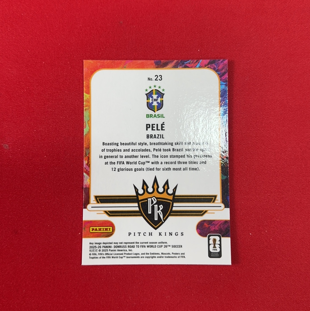 【四喜代拍】2025-26 Panini Donruss 世界杯 杜蕾斯 PELE 贝利 球王 巴西 1 油画特卡 卡品如图(polo)
