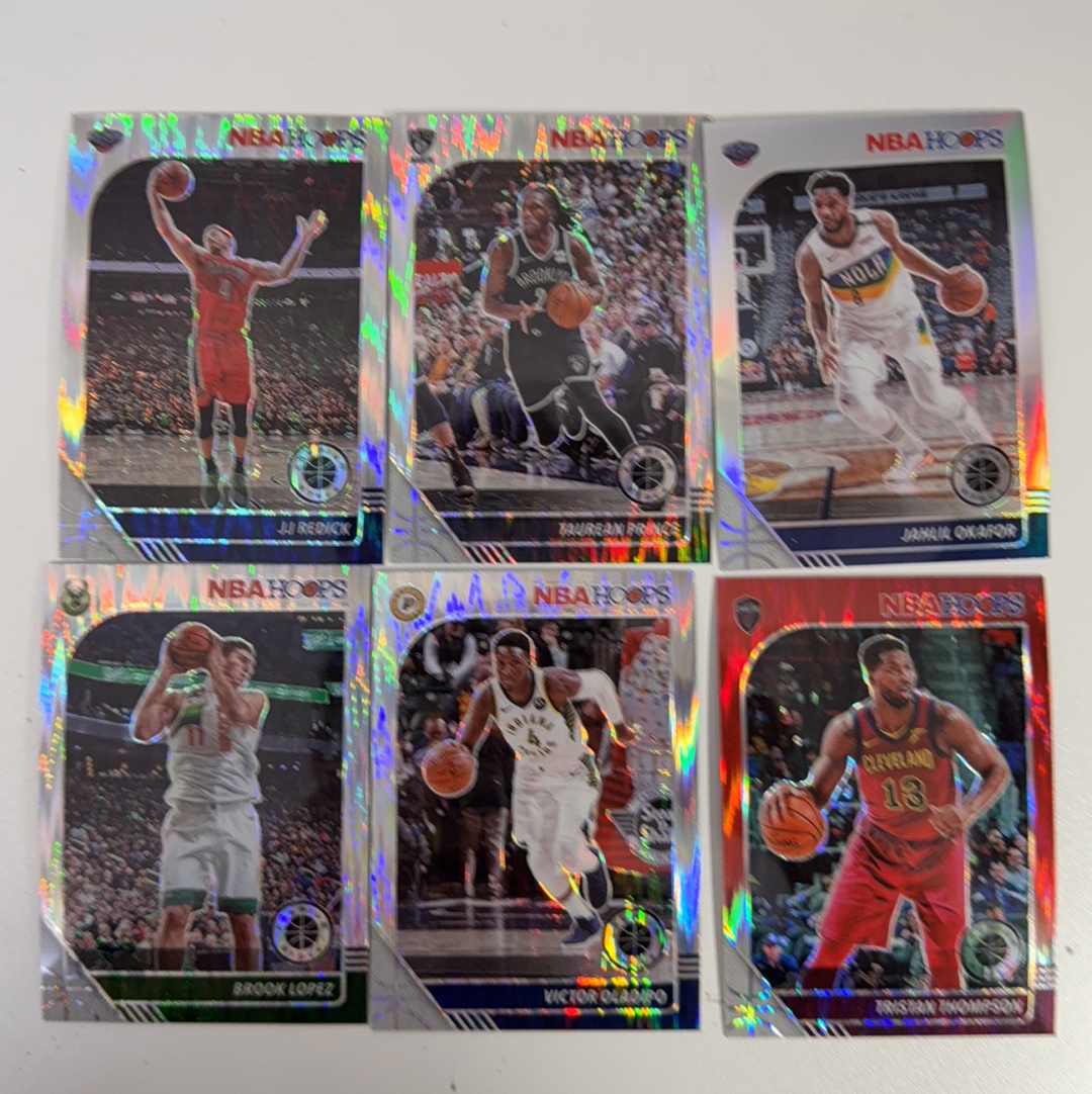 【免费代卖】6张 打包 lot HOOPS 折射 洛佩兹 奥拉迪波 特里斯坦 汤普森 马刺 骑士 勇士 湖人 火箭 独行侠 魔术 值得收藏!!