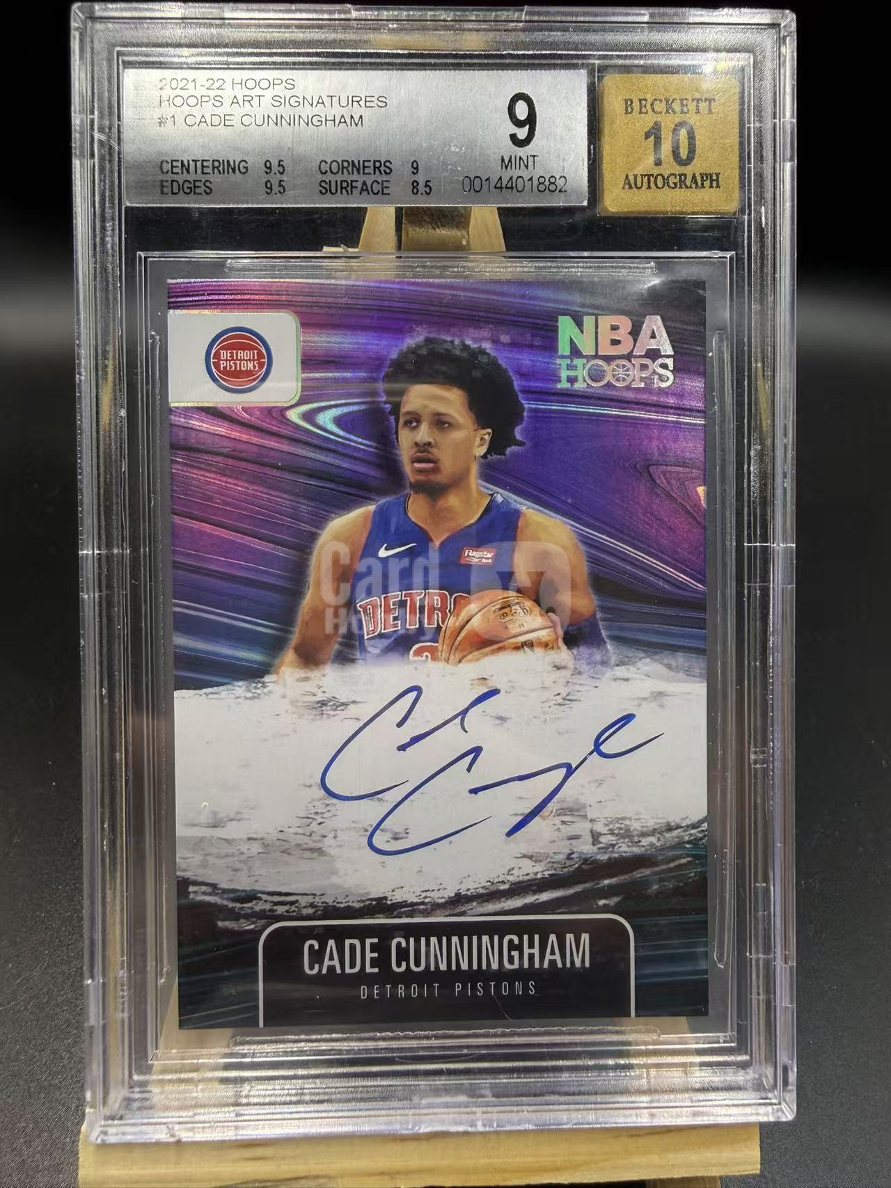 2021-22 Panini NBA Hoops Cade Cunningham RC 凯德 康宁汉姆 CC 坎宁安 活塞 新秀RC 艺术签 签字卡 bgs9+10 专收收藏必备 稀有【未来拍卖】