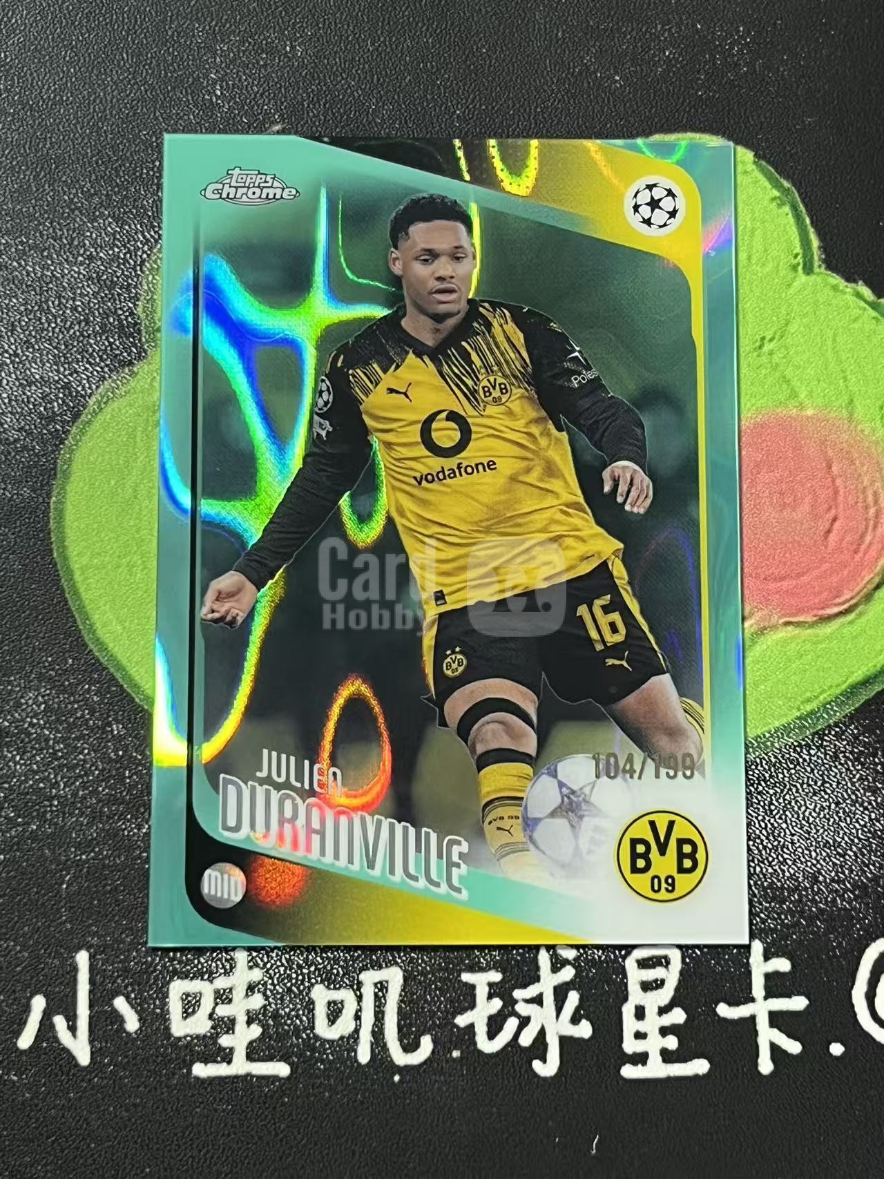 2026 Topps Chrome Julien Duranville 欧冠 多特蒙德 杜兰维尔 199编 微瑕如图【ZYP代拍】羽羽