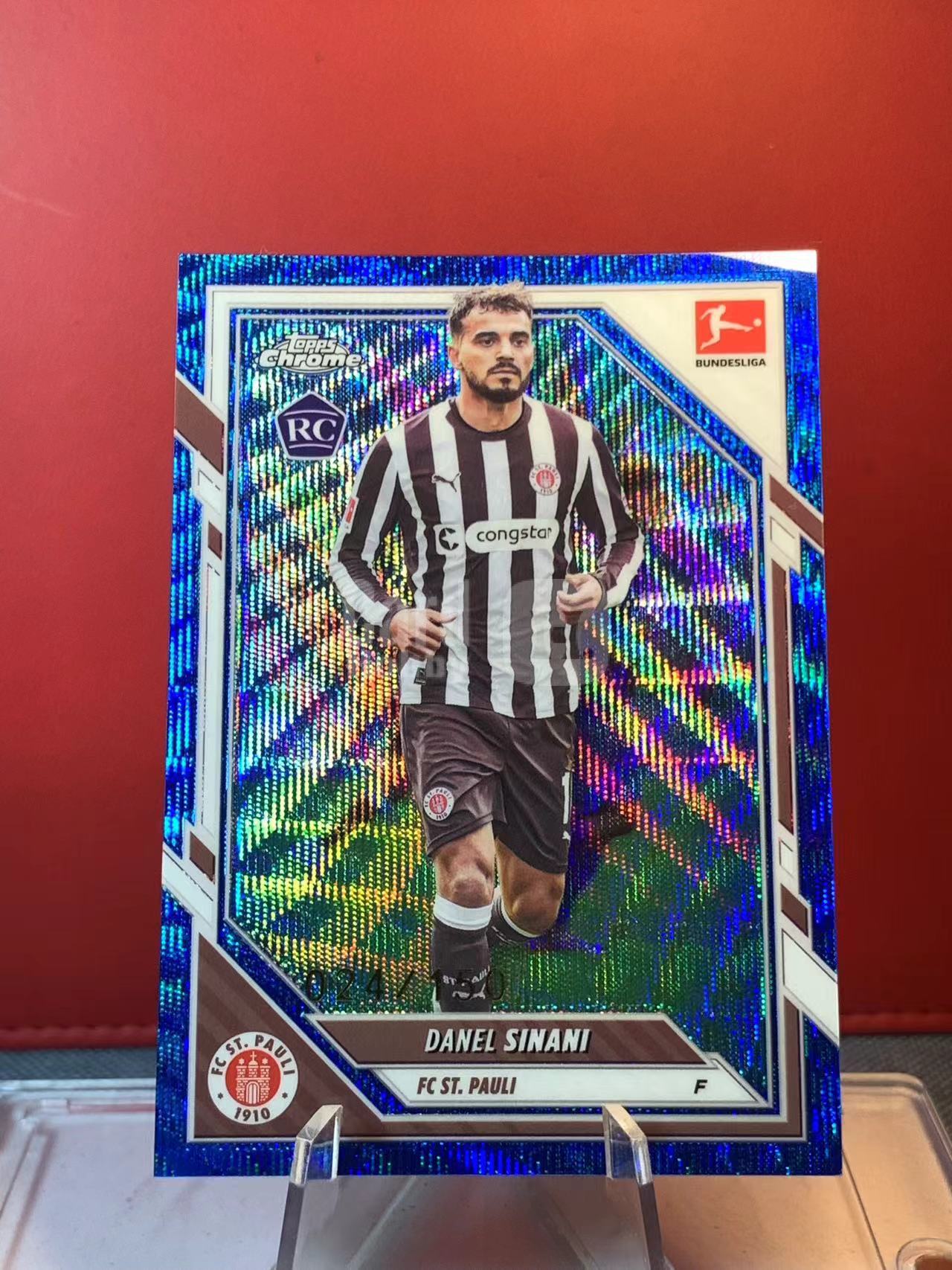 (詹叔代拍)2025-26 Topps Chrome 德甲TC Danel Sinani 丹尼尔 塞纳尼 圣保利 RC新秀 024/150编 顺丰寄付 泰山