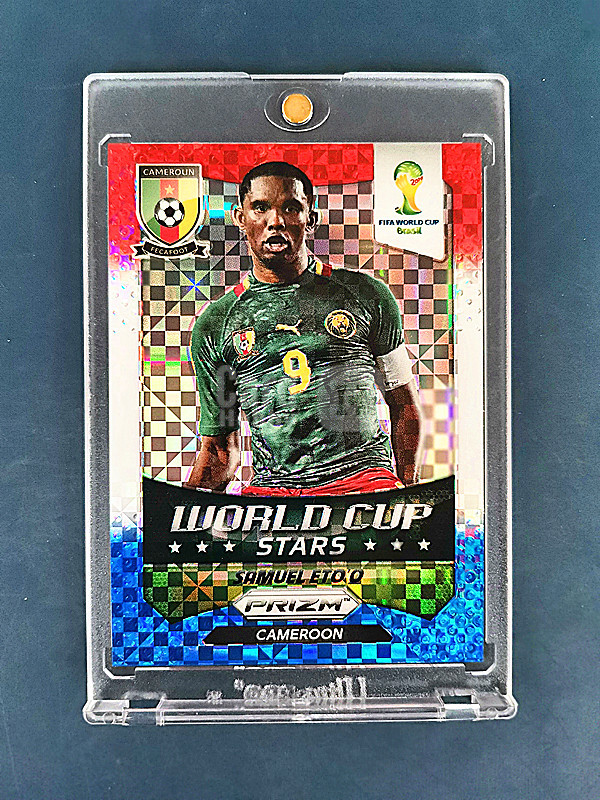 2014 panini 元年 prizm 巴西 世界杯 萨穆埃尔·埃托奥 (( 折射 超大比例 巨星 特卡 )) ebay飞天价