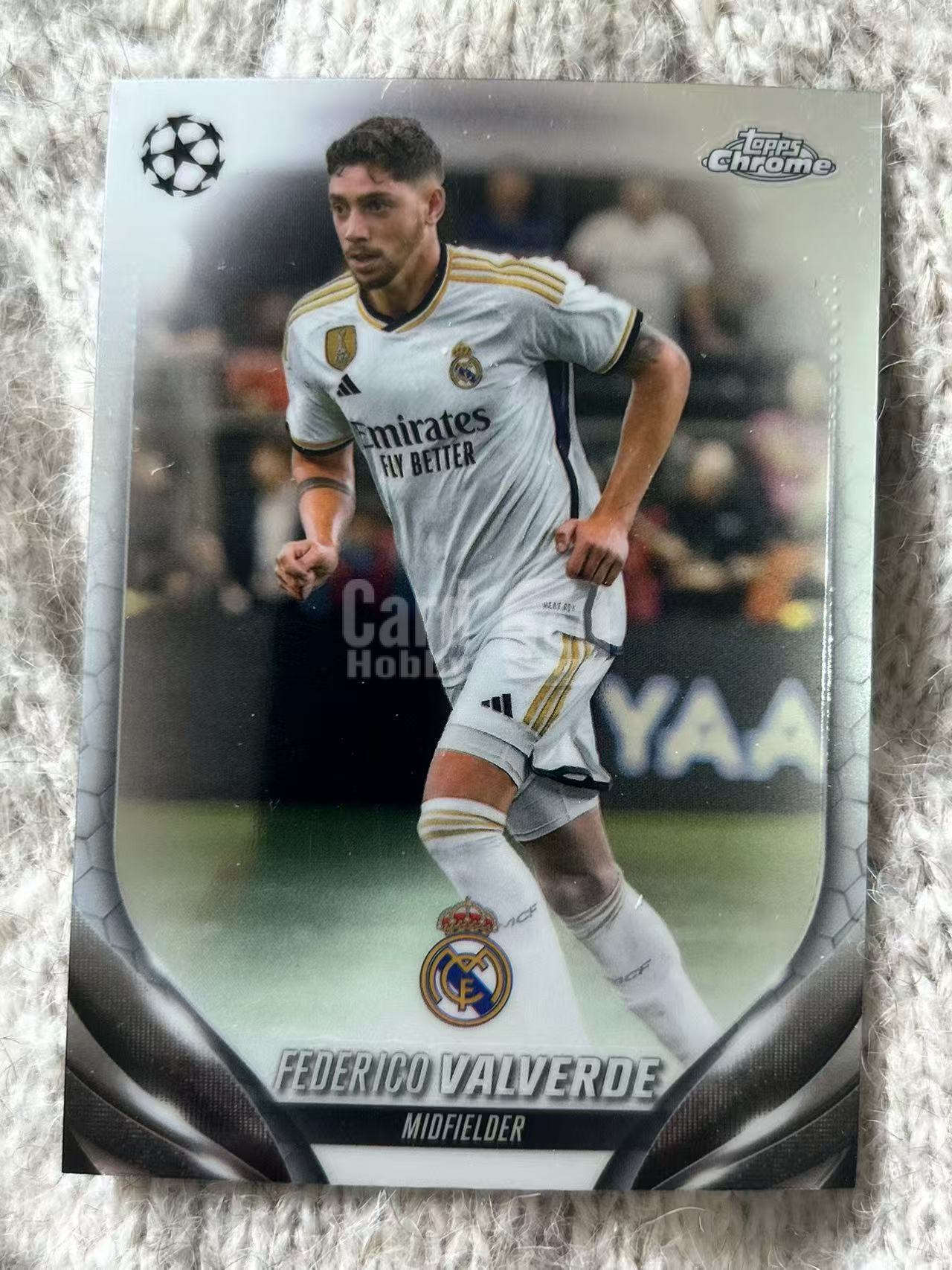 2024 Topps Chrome 欧冠 Federico Valverde 欧冠 - 费德里科・巴尔韦德 - 皇马全能中场,速度充沛攻防俱佳,远射威力十足,皇马核心战将,凑套必备