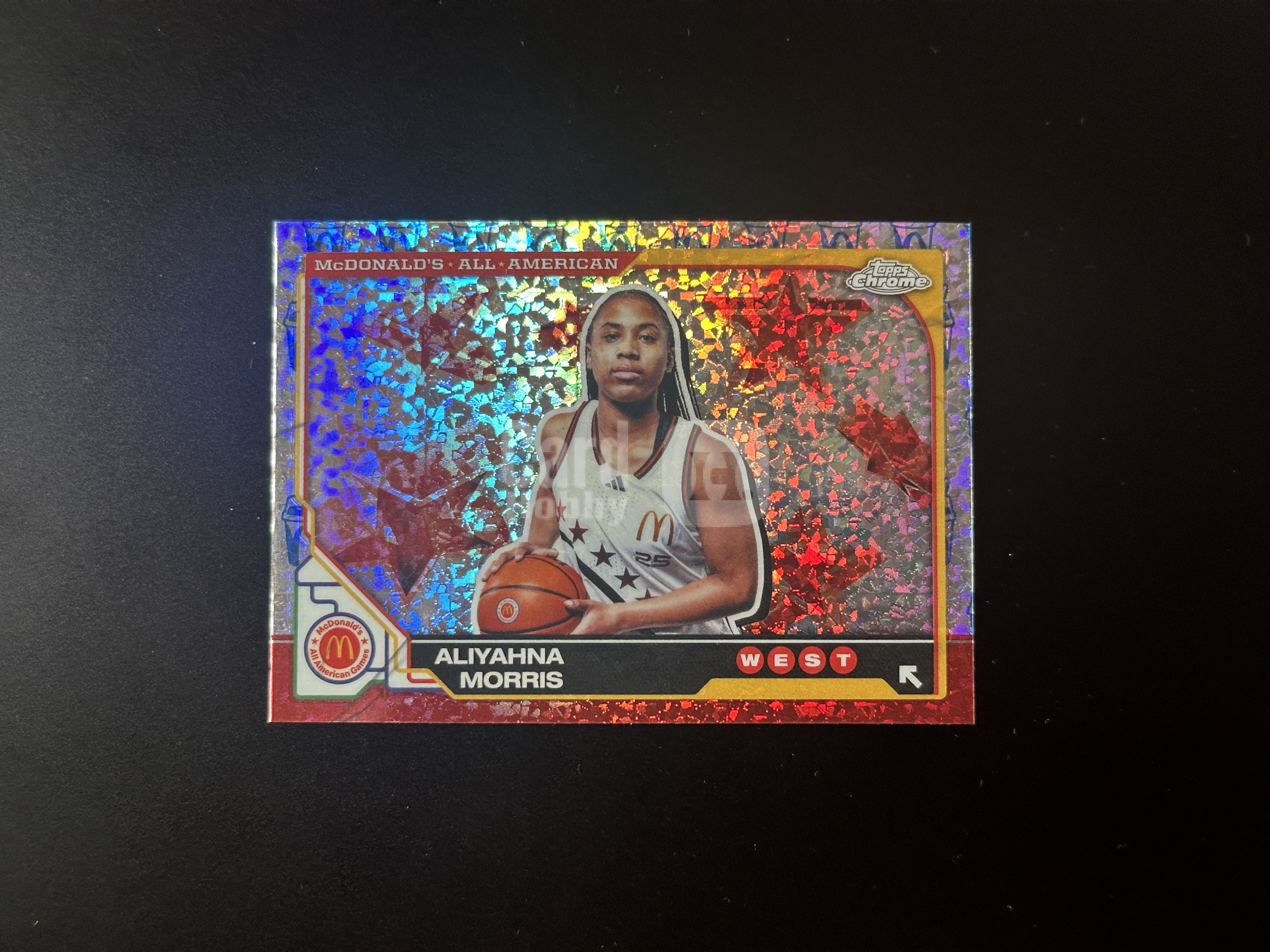 2025 Topps McDonald's Aliyahna Morris TC 麦当劳高中全明星 阿丽亚娜 莫里斯 编号69 碎钻折 折射 UCLA 热门新秀 收藏必备