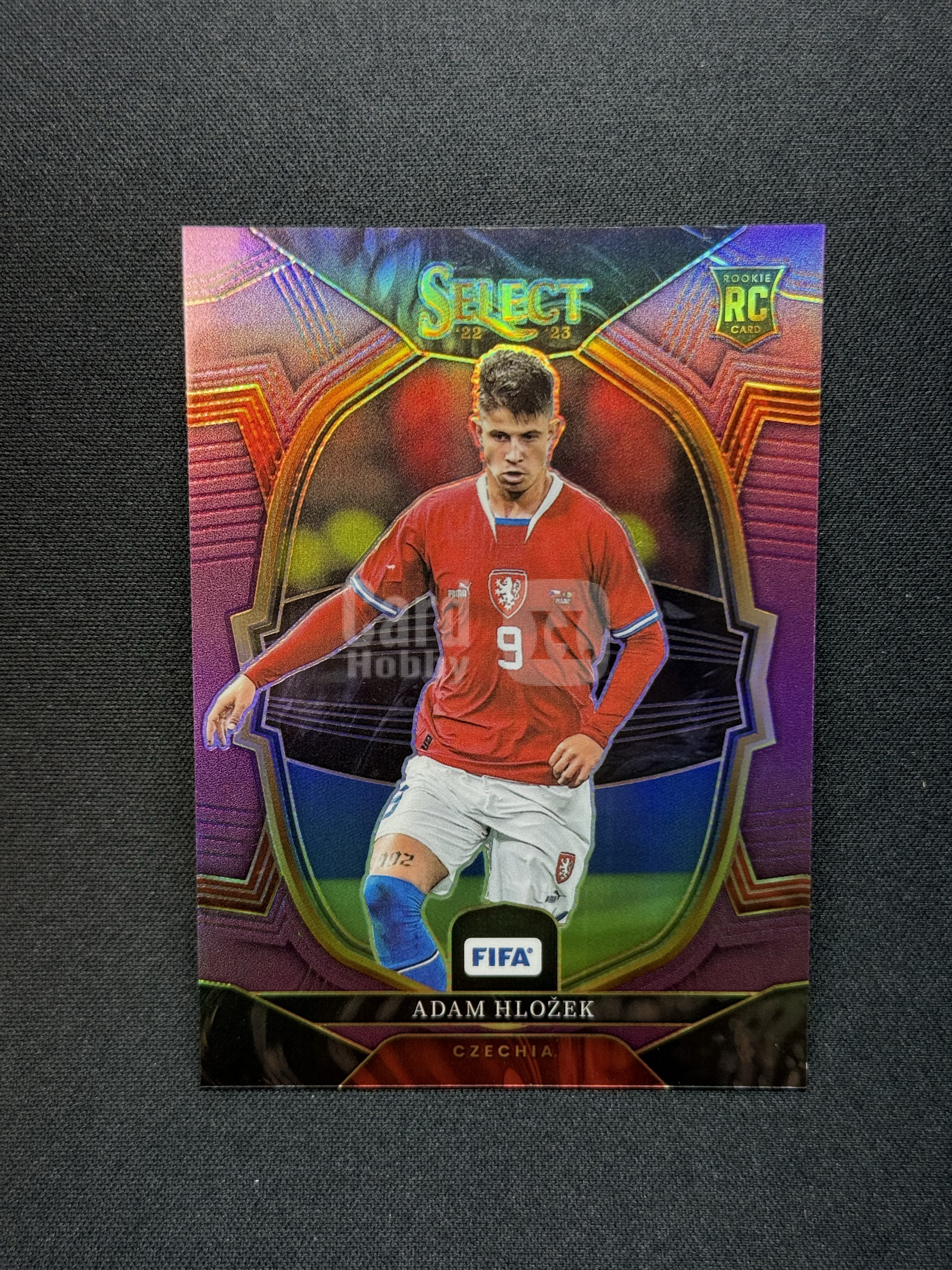 2022-23 Panini Select Adam Hlozek RC 【小贝代拍】FIFA select 捷克 新秀 赫洛泽克 紫折 /75编 瑕疵如图 拍前看描述 H MFC