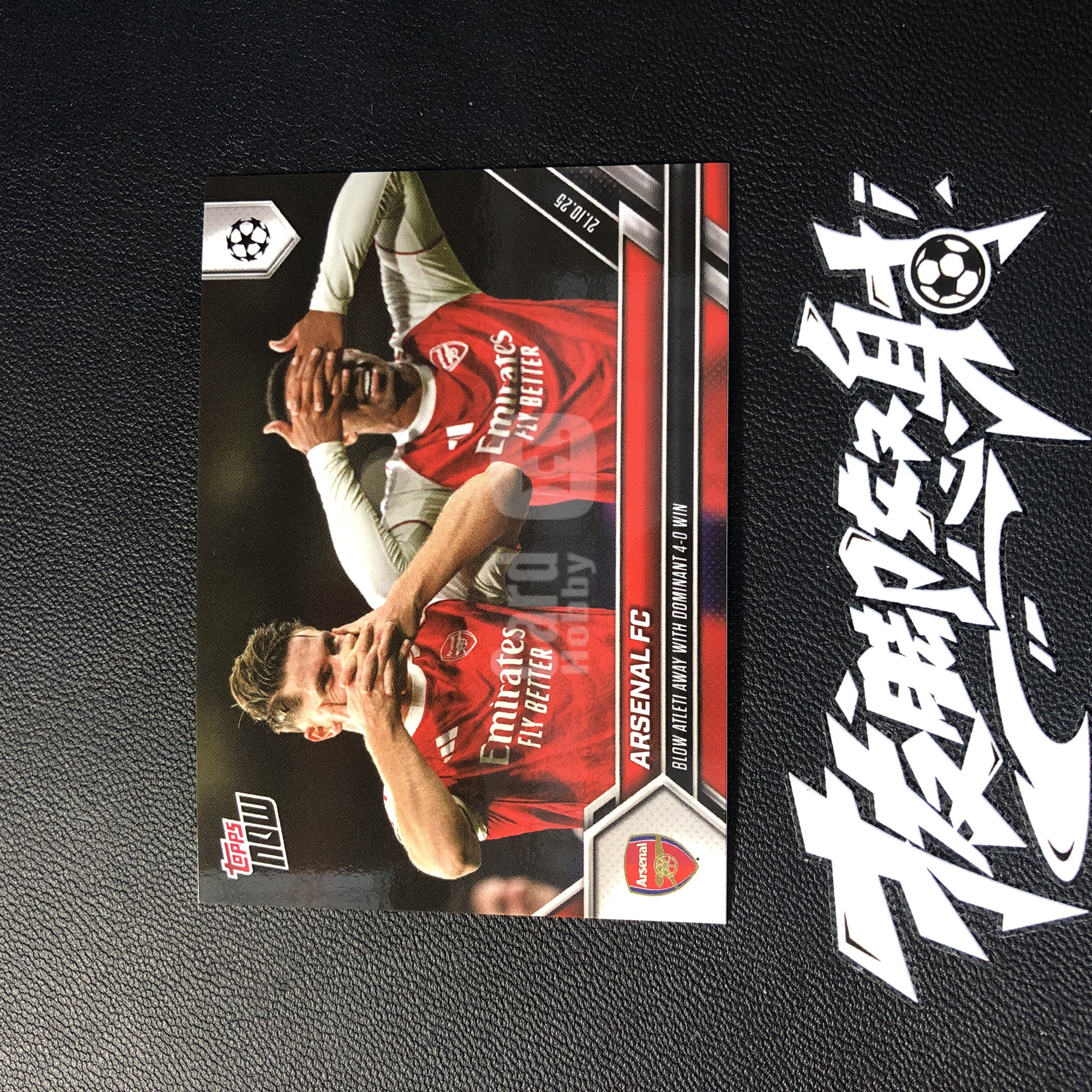 【拔脚代卖】2025 Topps Now UEFA 欧冠 阿森纳 Arsenal FC 枪手 4-0 大胜马竞 纪念卡收藏必备 瑕疵如图｜拔脚沙漠BH11
