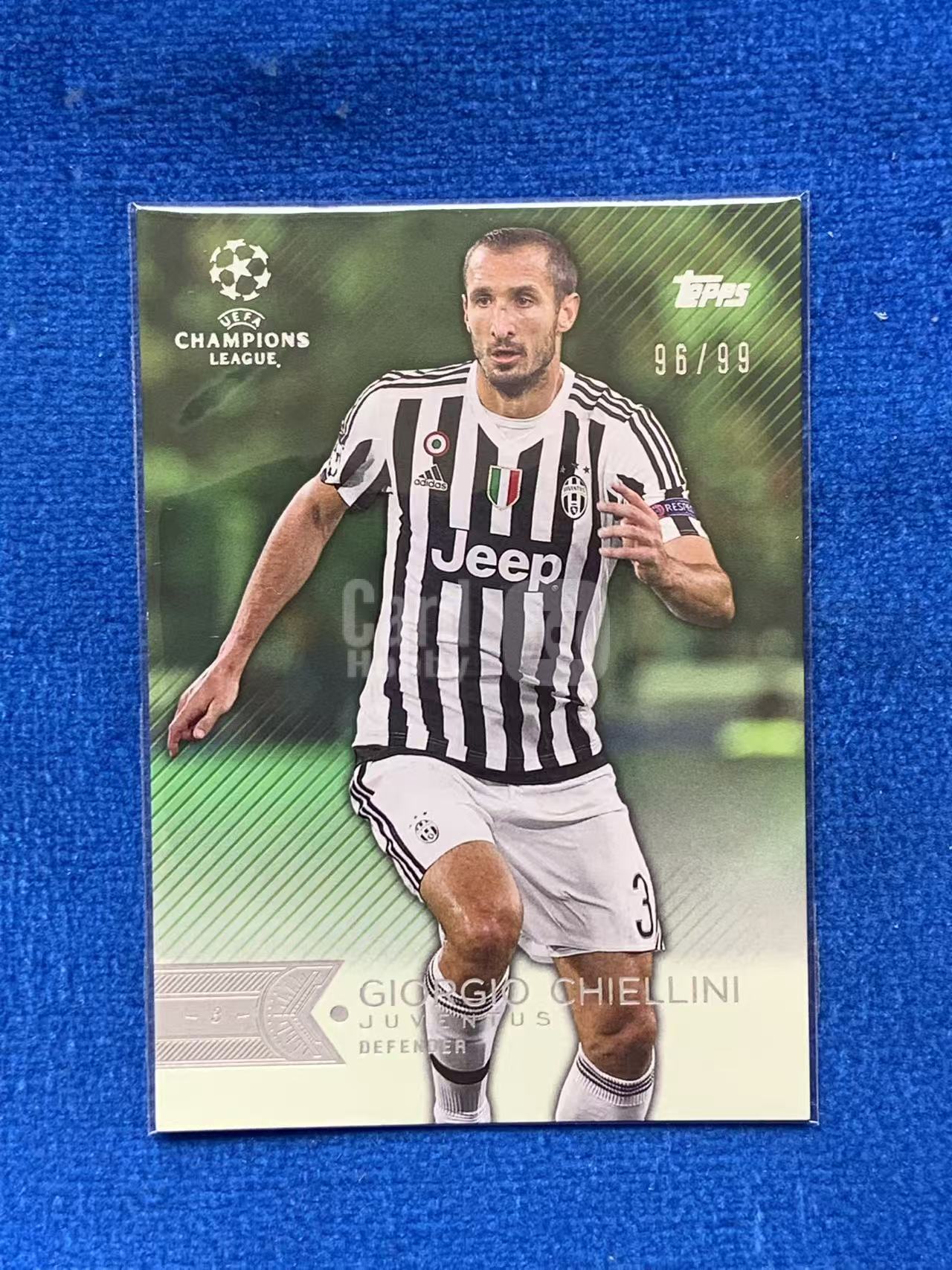 2016 Topps UEFA Champions League 1 欧冠 99编绿折Green 尤文图斯Juventus 基耶利尼 意大利Italy 欧洲杯冠军 玄冥二老 Los Angeles