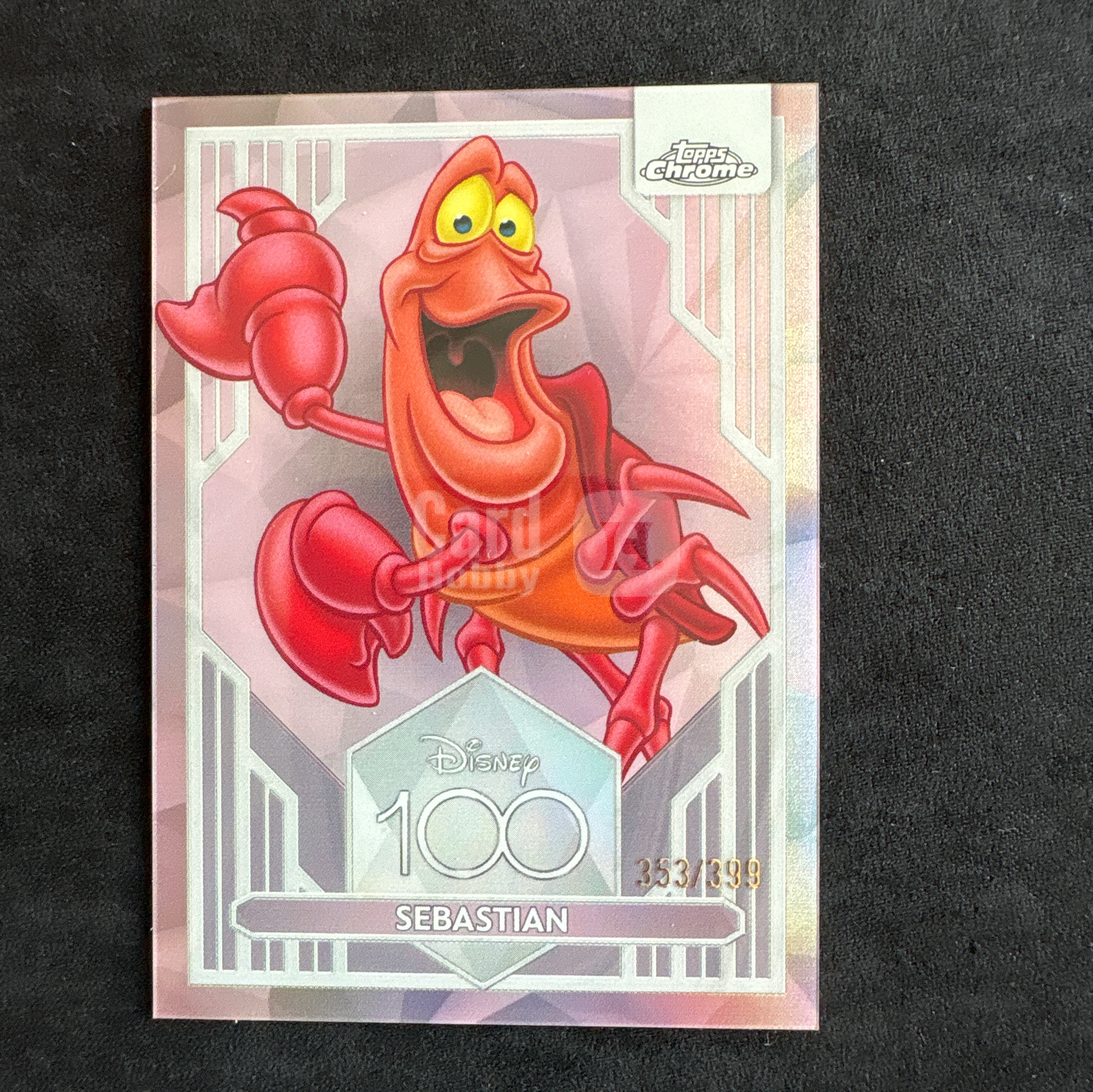 【十一拍卖】2023 TOPPS CHROME 迪士尼 DISNEY 100周年 元年 399编 粉折 SEBASTIAN 塞巴斯丁 小美人鱼 元年 微瑕 只合当日运费