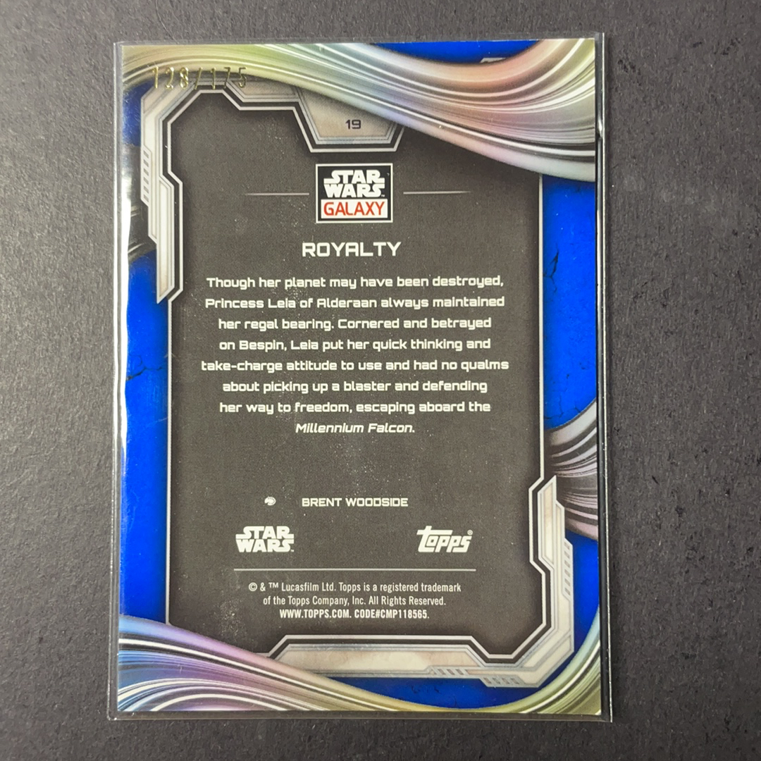 2025 Topps Star Wars 星球大战 莱娅公主 卢克孪生姐姐 base蓝射线折射175编 序号19 2025 Topps Chrome星战银河Galaxy系列