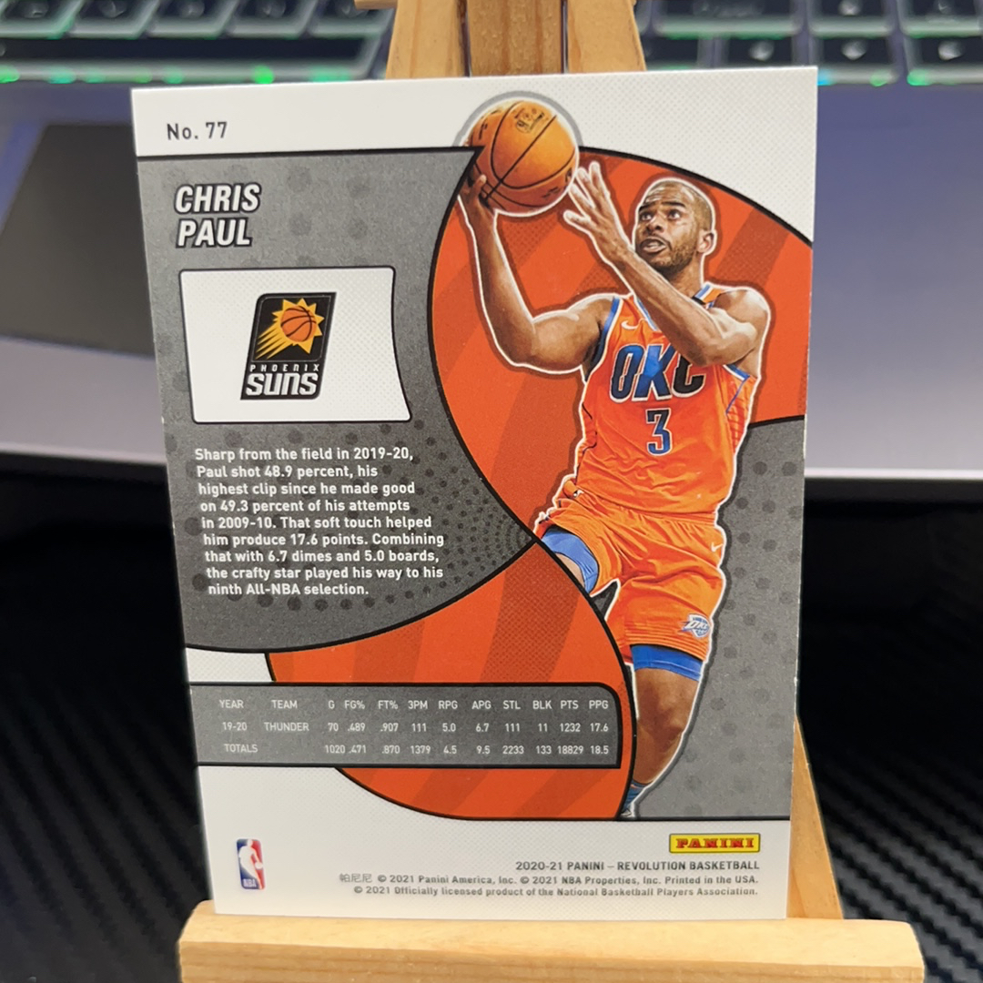2020-21 Panini Revolution Chris Paul 克里斯 保罗 太阳 折射 革命系列 卡品如图 凑图必备 值得收藏!免费代卖!