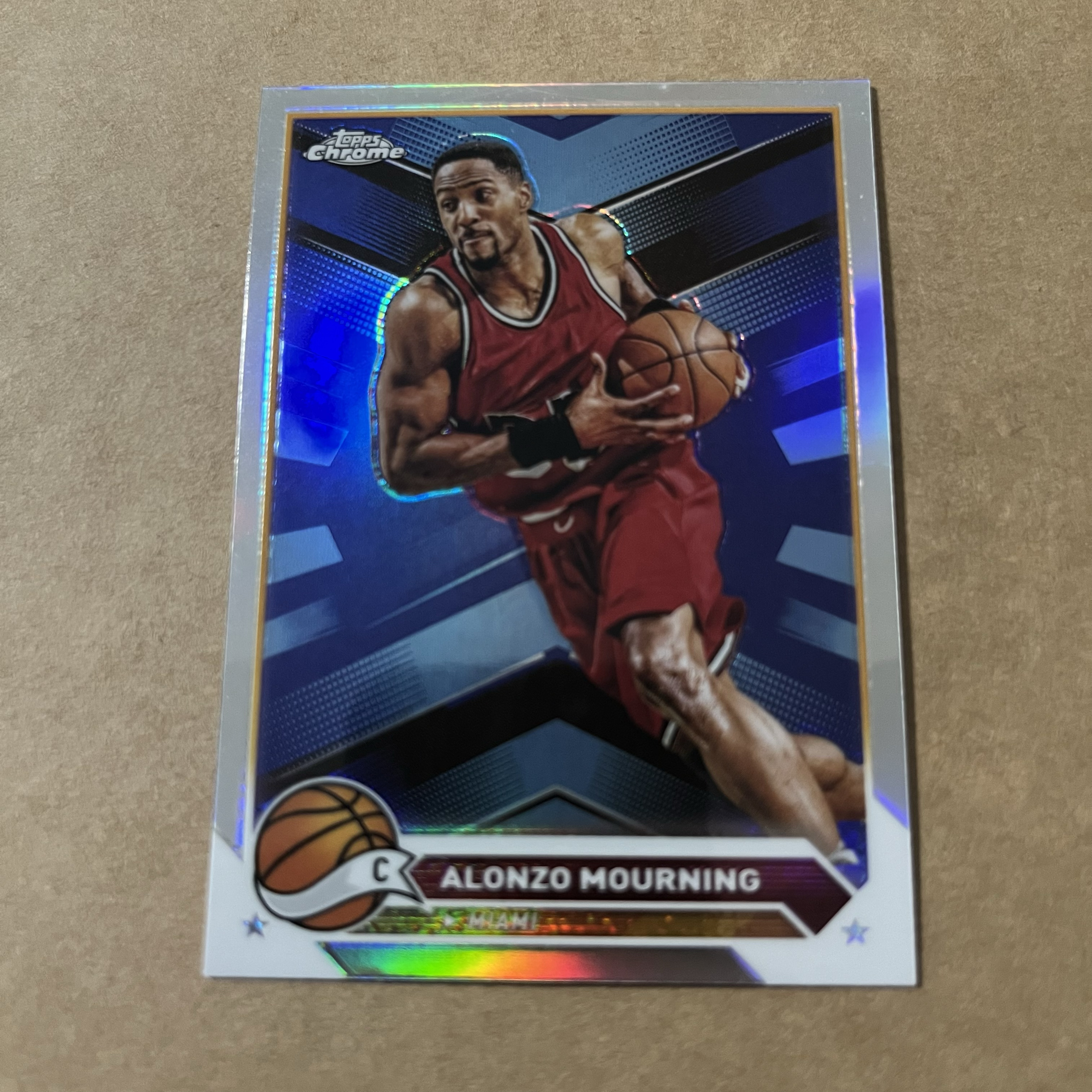 2024 Topps Chrome Alonzo Mourning 【0手续费代卖】阿朗佐 莫宁 大佐 Zo 热火 银折 折射 传奇名宿 专收必备 凑套收藏 可累计#篮球卡