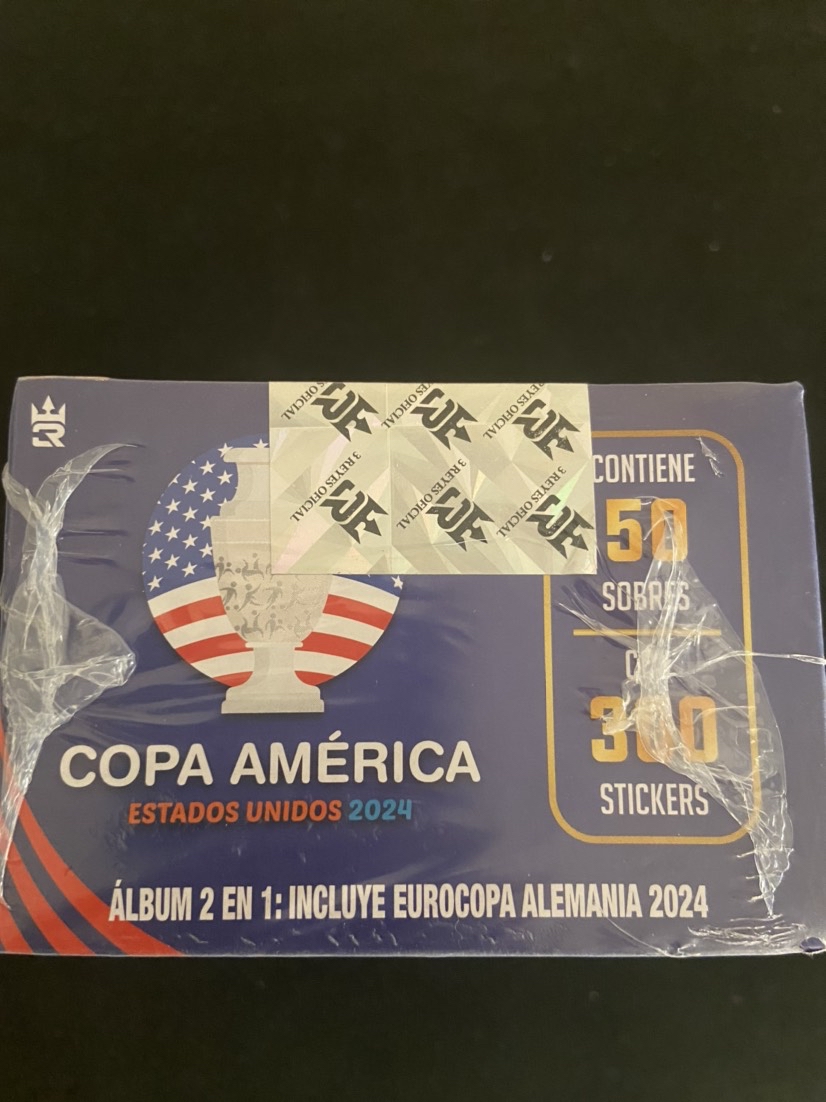 2024 Reyes 雷耶斯 欧洲杯 美洲杯 贴纸 原盒 内含50包每包6张贴纸 包含今年美洲杯欧洲杯两个赛事 博 梅西 C罗 姆巴佩 贝林厄姆 范戴克 大比例全息 两批印刷盒 随机发