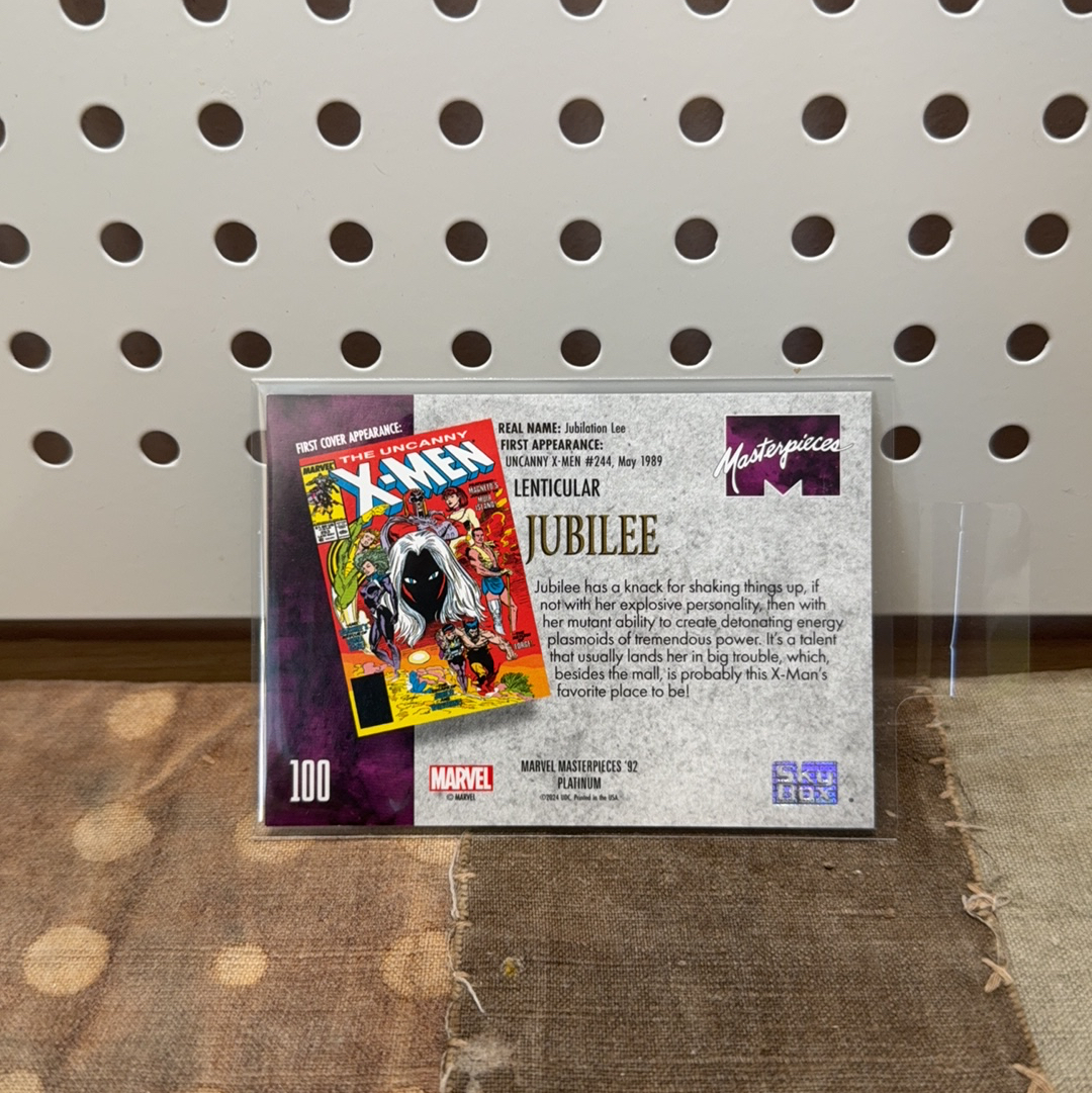 2024 SkyBox Marvel (MCU) 漫威 masterpieces 92 Platinum 92 白金 大师复刻 3D 全息特卡 李千欢 Jubilee #100