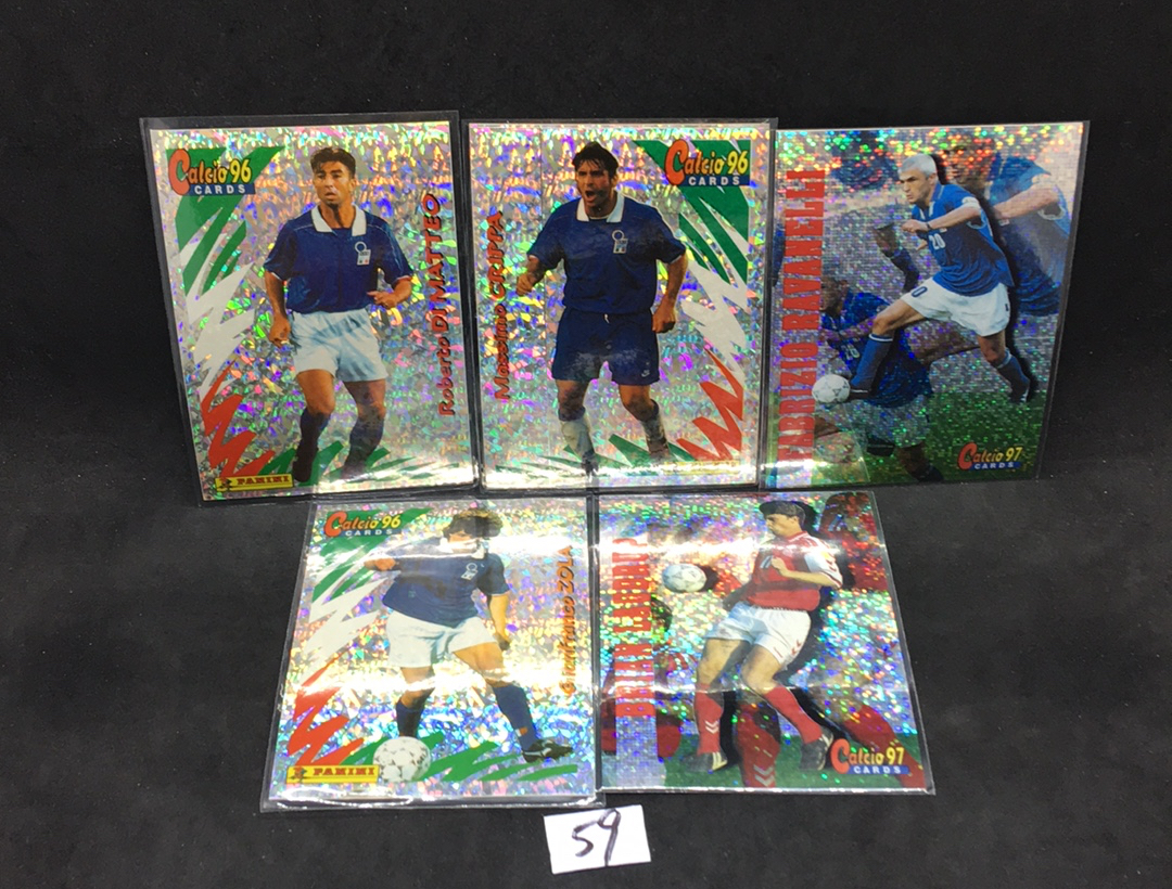 【DC拍卖】11.16 小科比 经典高端系列LOT5 PANINI CALCIO 96&97 稀有折射卡 实卡美如画 拉维内里&迪马特奥&格里帕 等全名宿 凑套必备