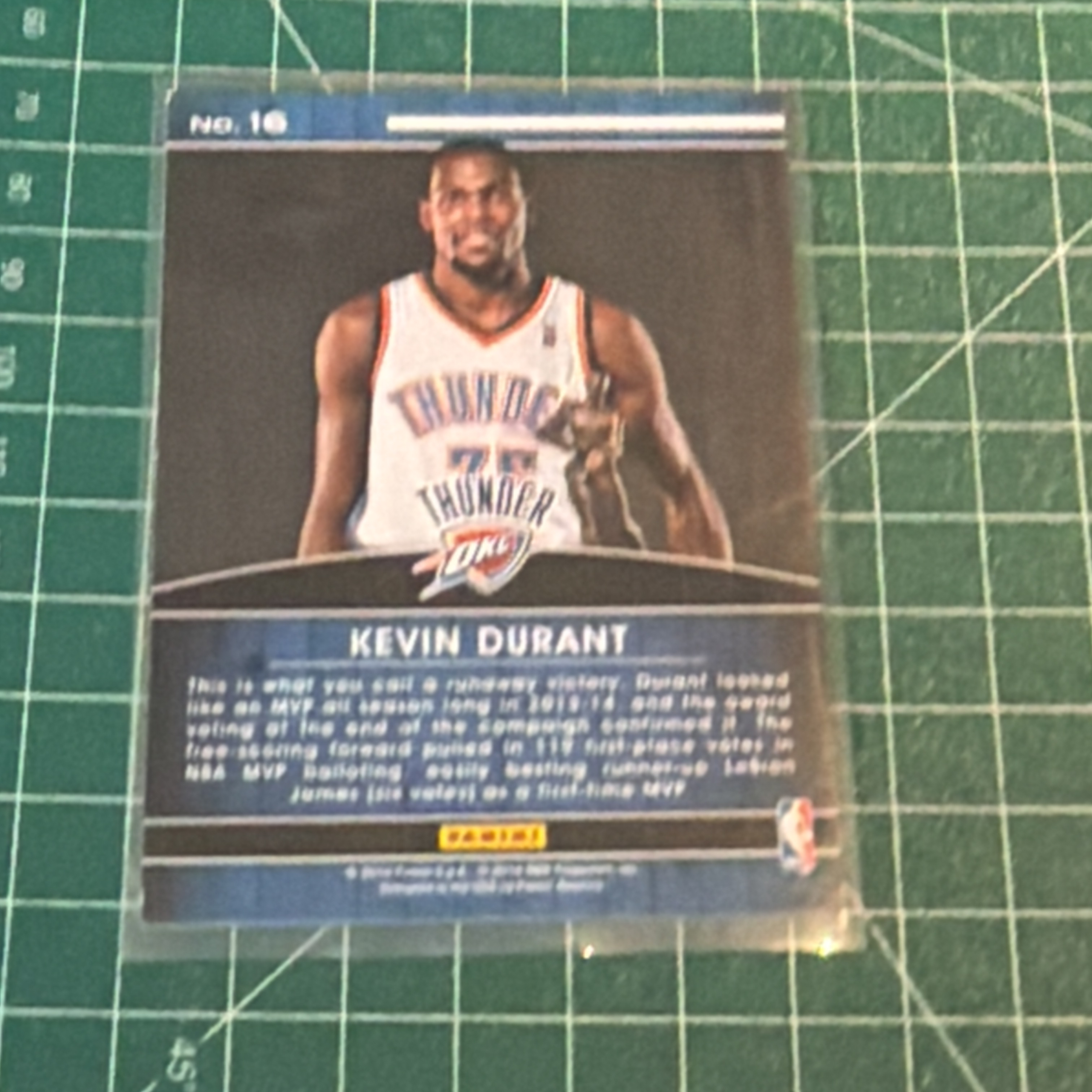 2014-15 Panini Americana Kevin Durant S.p.a. 凯文杜兰特 KD 死神 雷霆队 2013-14MVP捧杯特卡 荣誉特卡 十年老卡 绝版卡 稀有大比例 收藏必备