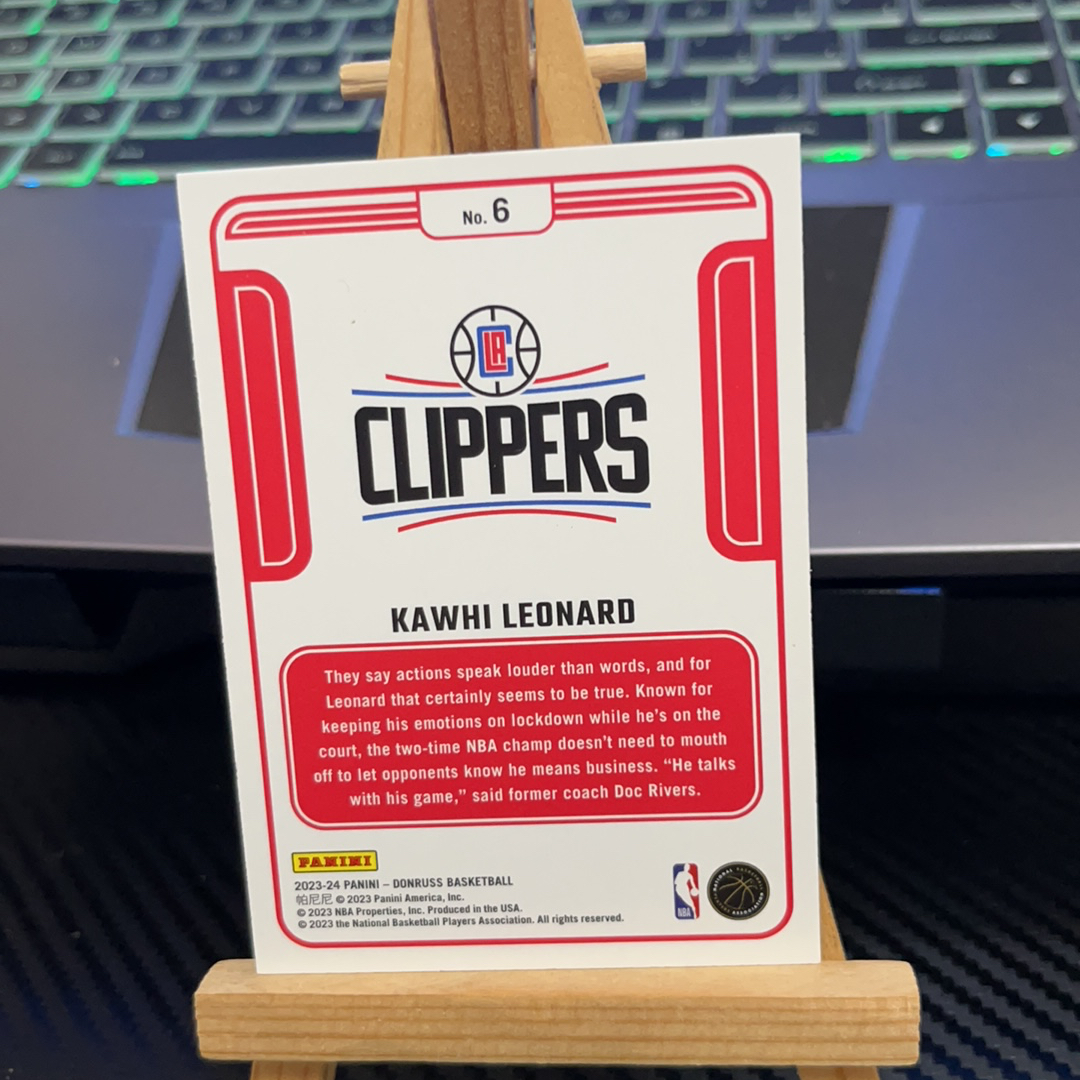 2023-24 Panini Donruss Kawhi Leonard 伦纳德 快船 特卡 杜蕾斯系列 卡品如图 凑图必备 值得收藏!免费代卖!