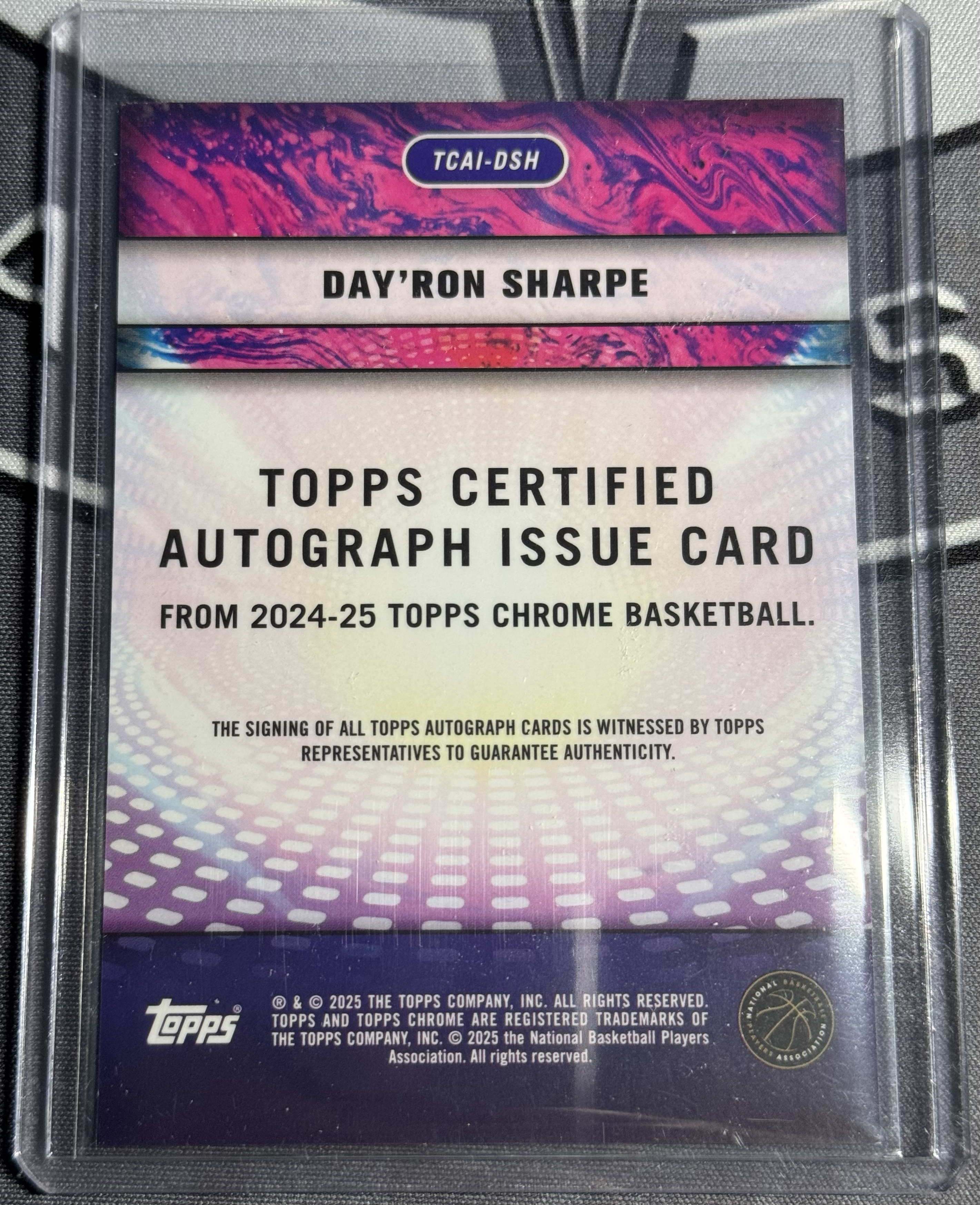 2024-25 Topps Chrome NBA Basketball TC 篮球 DayRon Sharpe 戴龙 夏普 签字 贴签 不带编 篮网 卡品不保 瑕疵如图 XW