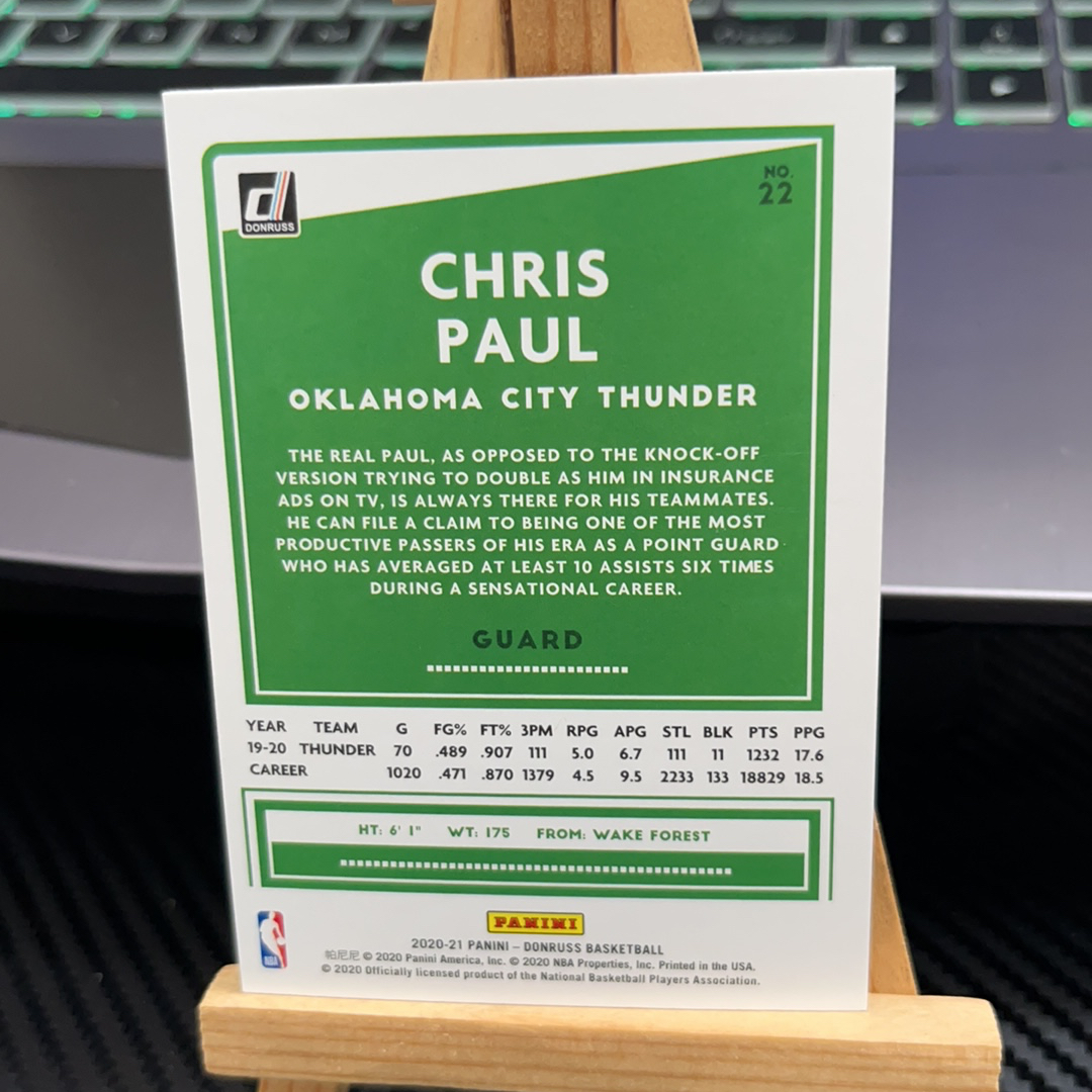 2020-21 Panini Donruss Chris Paul 克里斯 保罗 cp3 折射 杜蕾斯 卡品如图 凑图必备 值得收藏!免费代卖!