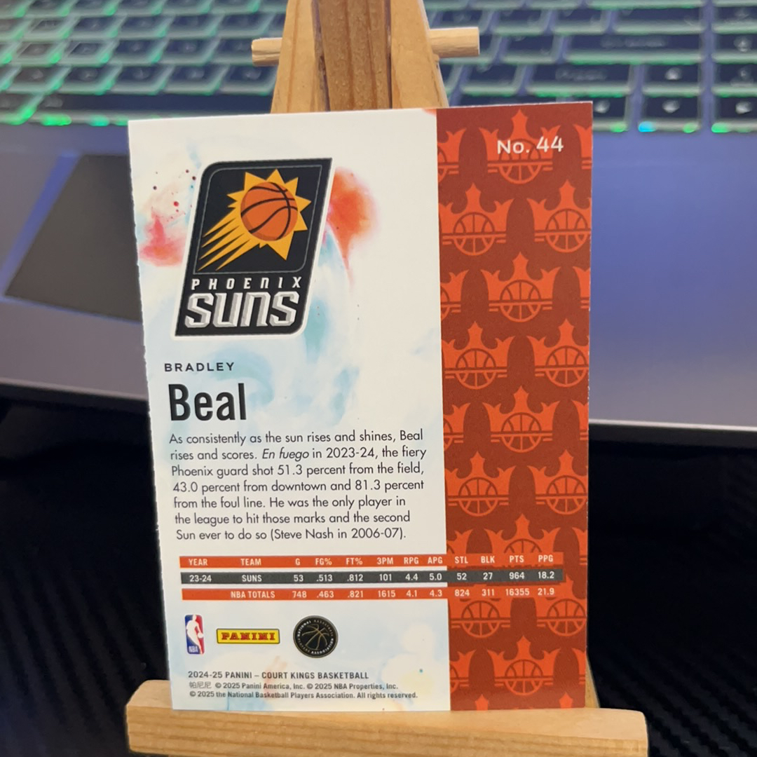 2024-25 Panini Court Kings Bradley Beal 布拉德利 比尔 太阳 油画系列 卡品如图 凑图必备 值得收藏!免费代卖!