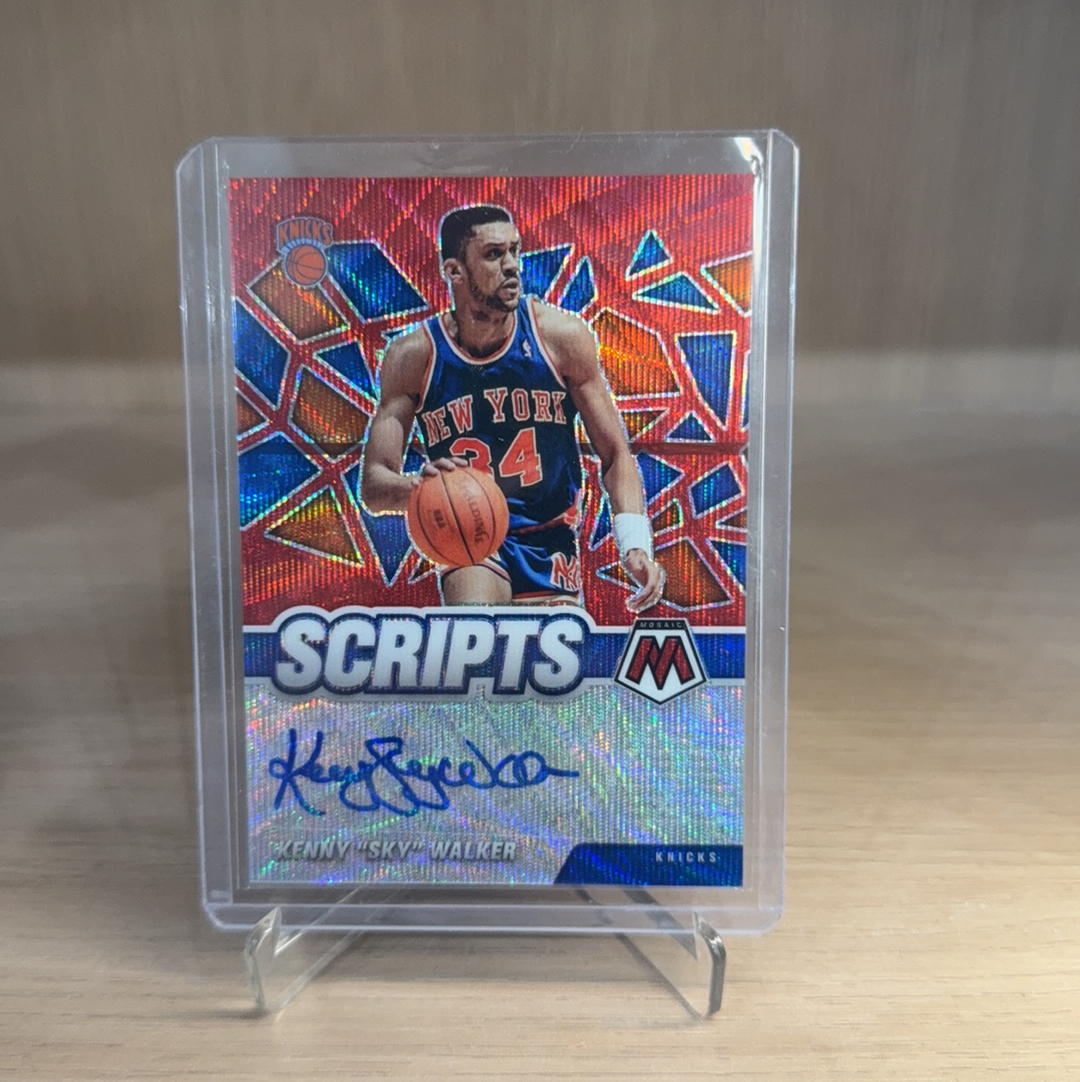 2020-21 Panini Mosaic Kenny Walker 尼克斯 肯尼 沃克 签字 贴签 红波纹 折射 特卡 马赛克 卡品如图 值得收藏!!【免费代卖】