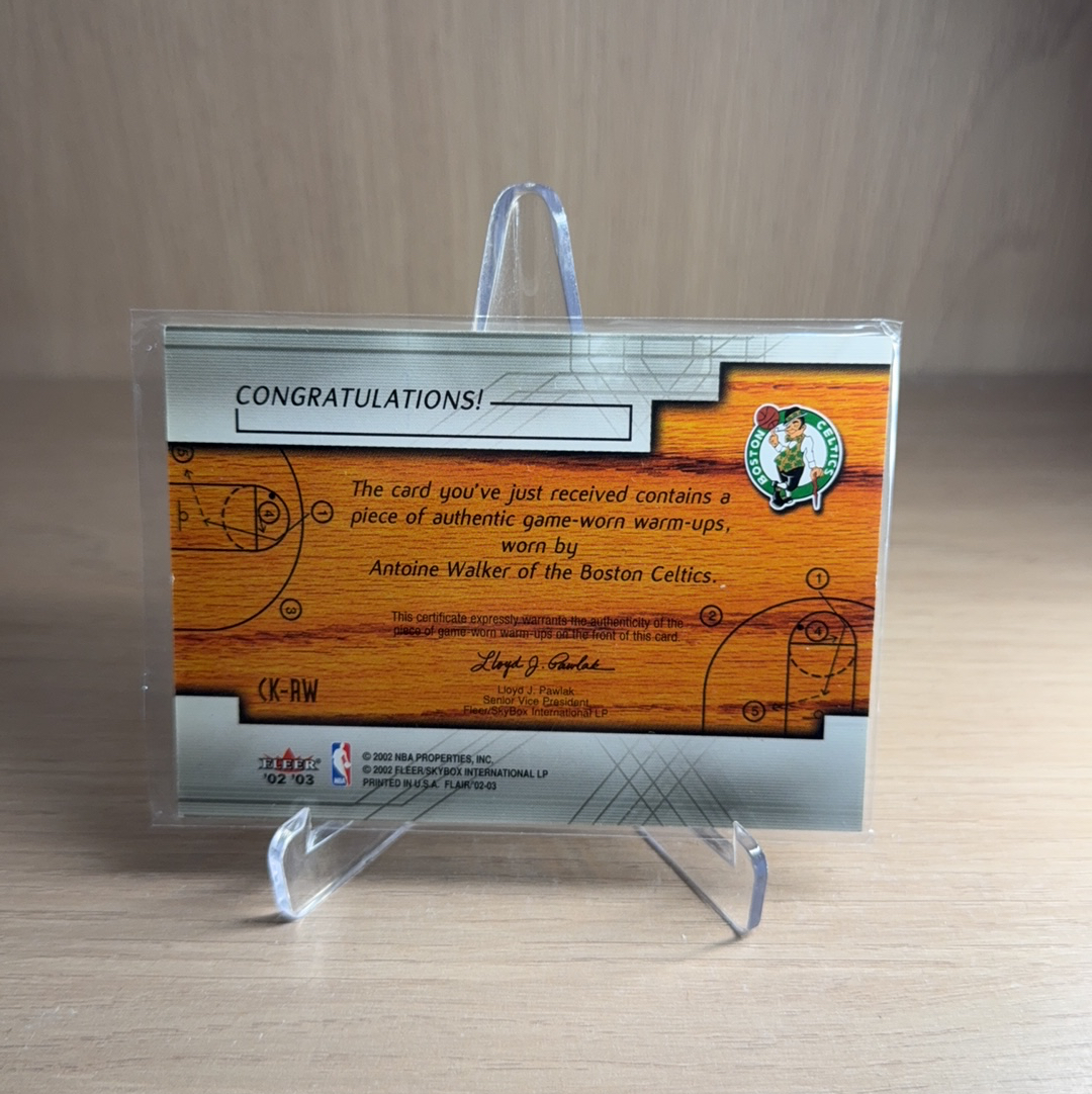 2002 Upper Deck NBA Pick-Up Game Cards Antoine Walker 【免费代卖】凯尔特人 安托万 沃克 胖头陀 亲穿 球衣 物料 带编 卡品如图 值得收藏!