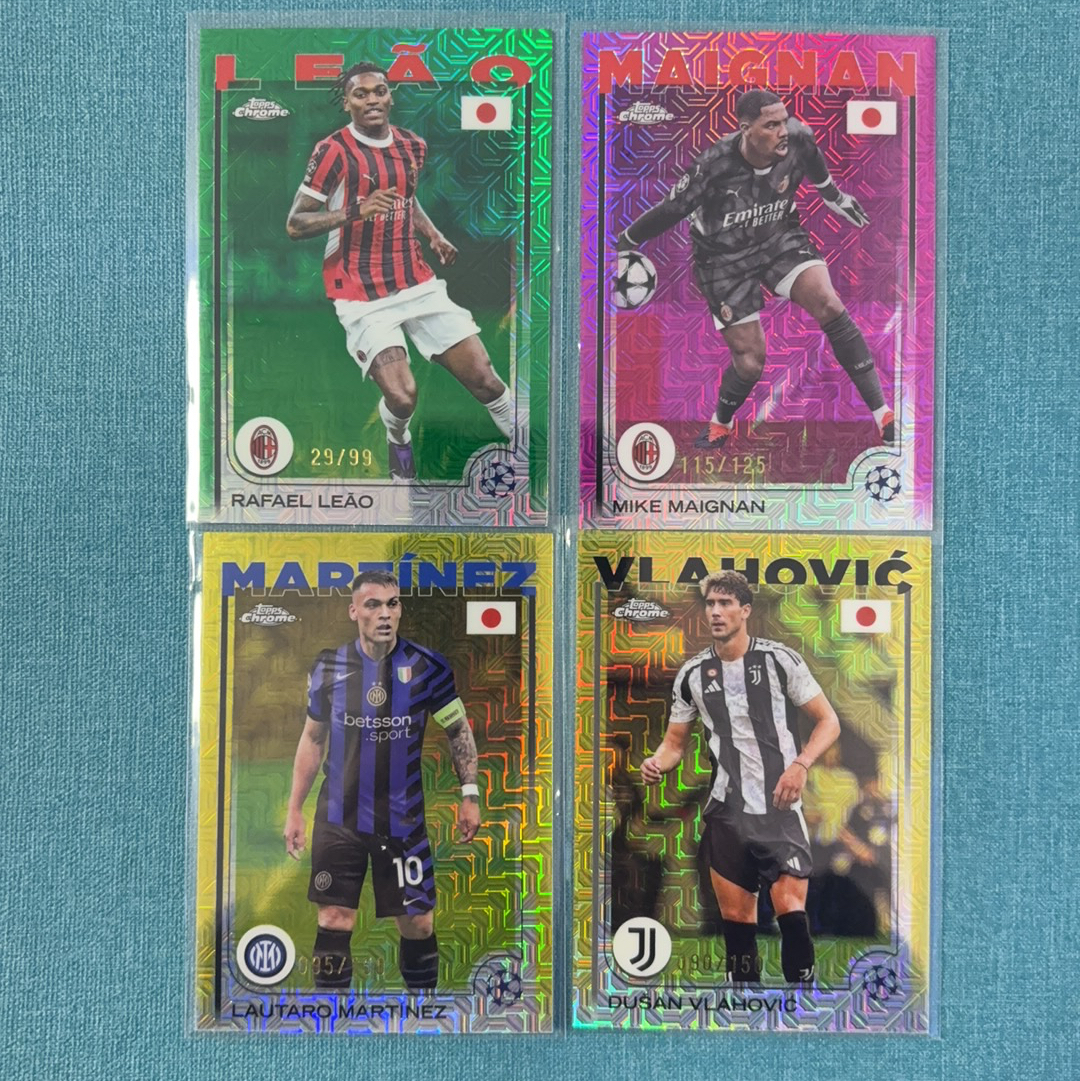 2024-25 Topps Chrome 欧战 日版 莱奥 迈尼昂 劳塔罗马丁内斯 弗拉霍维奇 99编 125编 150编 折射 打包 lot 卡品不保 433HP