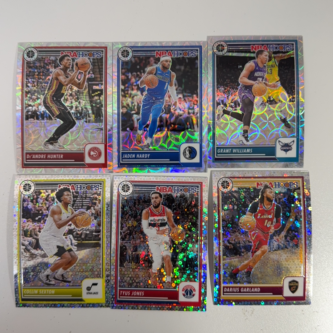 【免费代卖】6张 打包 lot HOOPS 折射 加兰 塞克斯顿 德安德烈 亨特 马刺 骑士 勇士 湖人 火箭 独行侠 魔术 值得收藏!!