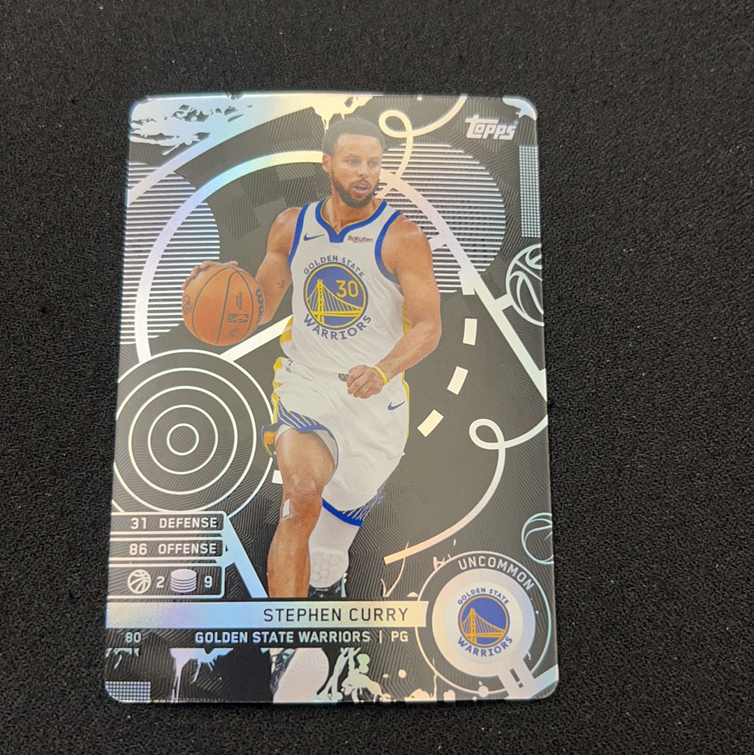 2025 Topps Match Attax Stephen Curry 【小V代拍】斯蒂芬 库里/小学生 勇士 黑折 1:6 对战卡 卡品如图 【随缘】z
