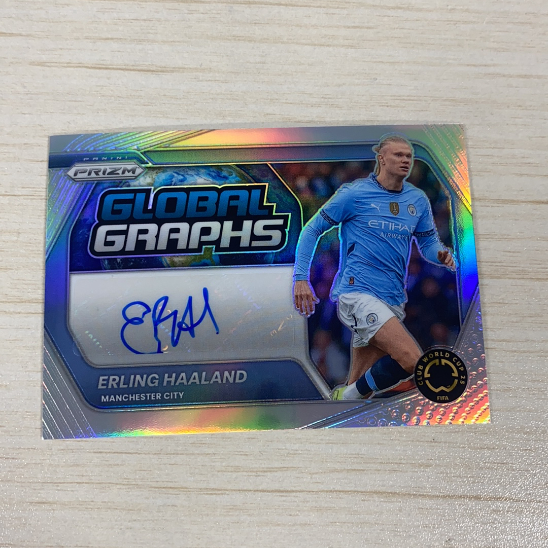 【小牛代拍】2025 Panini Prizm FIFA Club World Cup世俱杯 Erling Haaland 哈兰德 曼城 签字 挪威 魔人布欧 签字 全球签字 43/99编 (一哥)