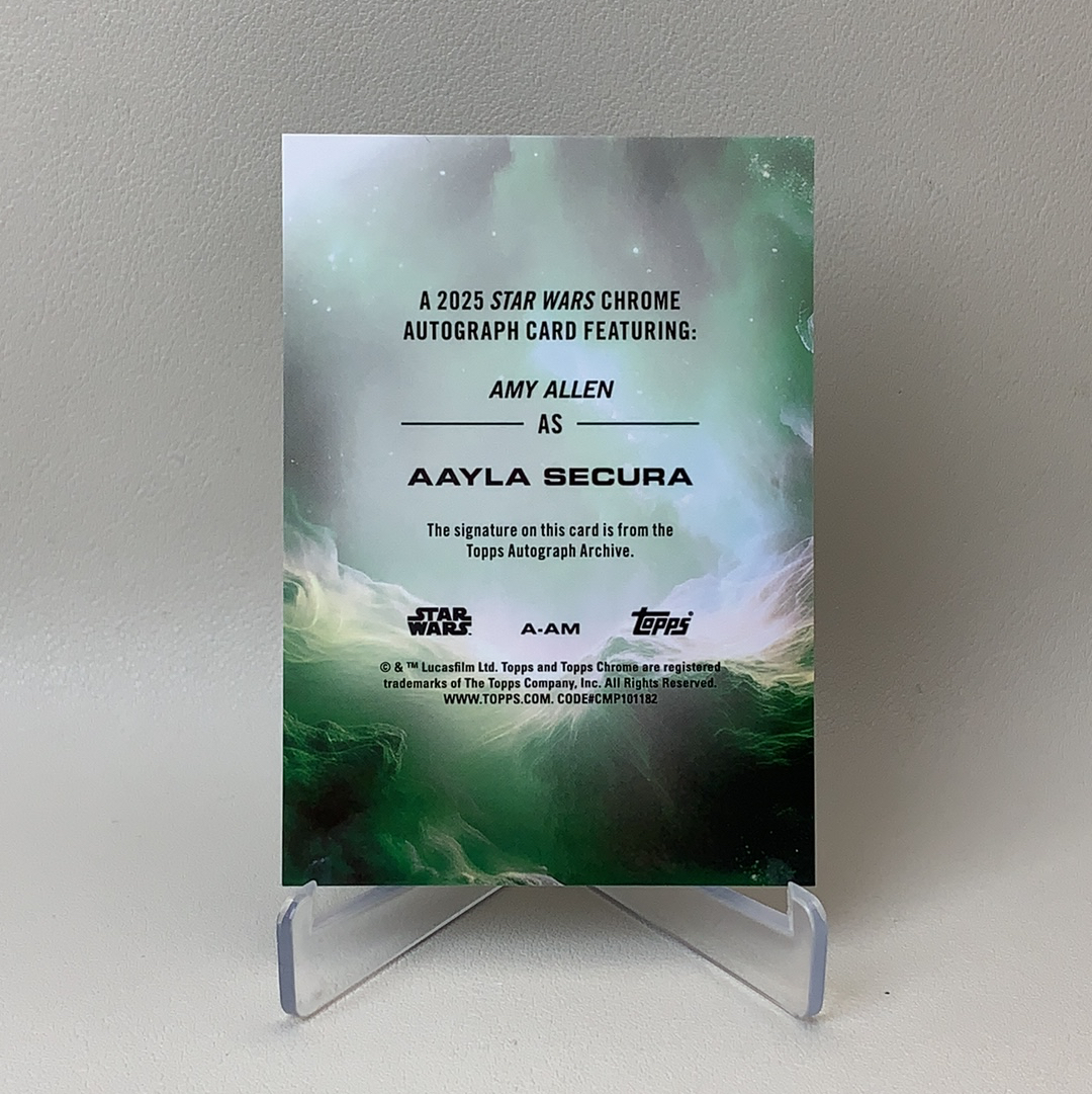 【弈卡代拍】 2025 Topps Star Wars 星球大战 Chrome 银折 折射 签名 签字 蓝字贴签 Aayla Secura 艾拉·塞库拉 绝地武士 品相如图 凑套必备 Mito