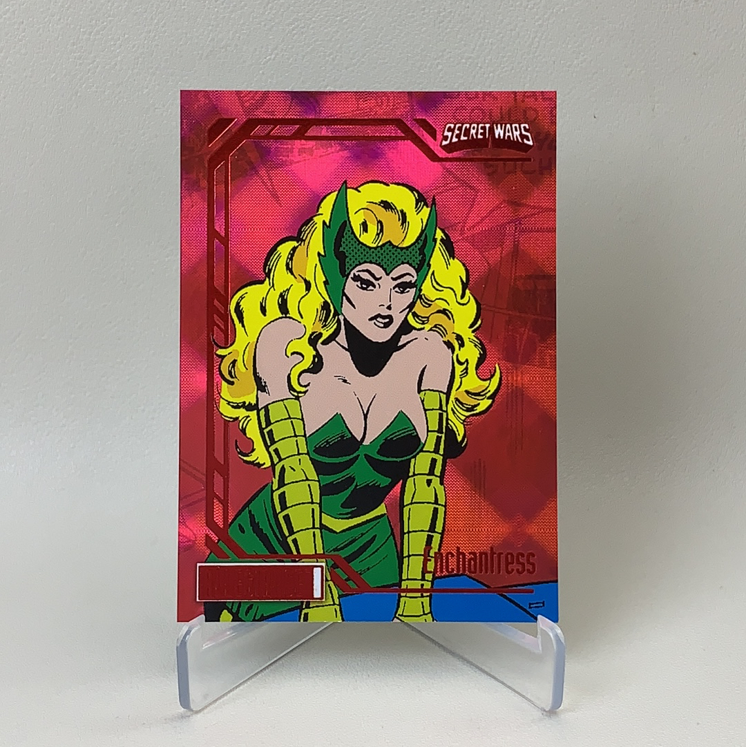 【弈卡代拍】2023 Upper Deck Marvel漫威 Secret Wars 秘密战争 大比例 红折 折射 Enchantress 魅惑魔女 25/49编 低编 品相如图 凑套必备 Mito