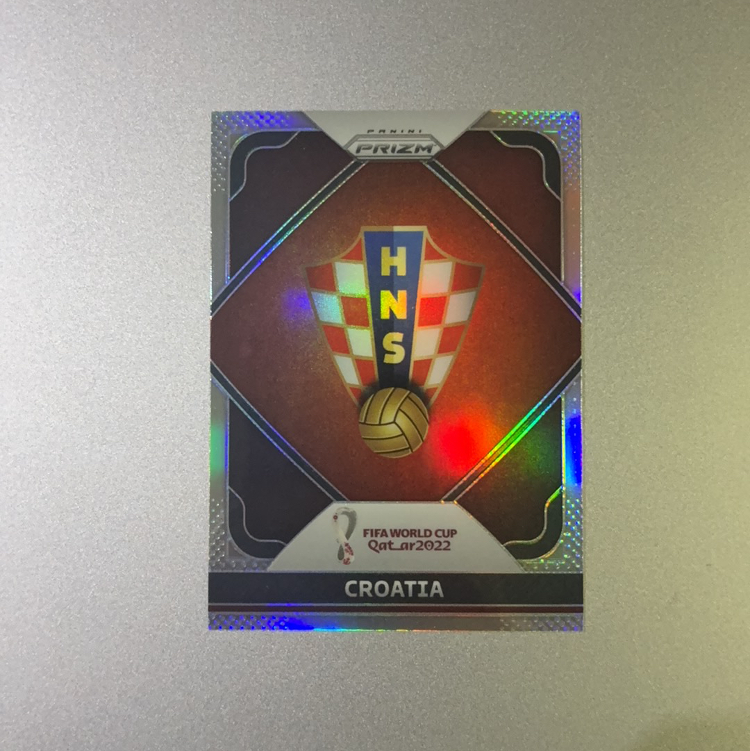 2022 Panini Prizm 世界杯 Croatia 克罗地亚 队徽 Logo Badge 莫德里奇 格瓦迪奥尔 银折 卡品如图 CJX
