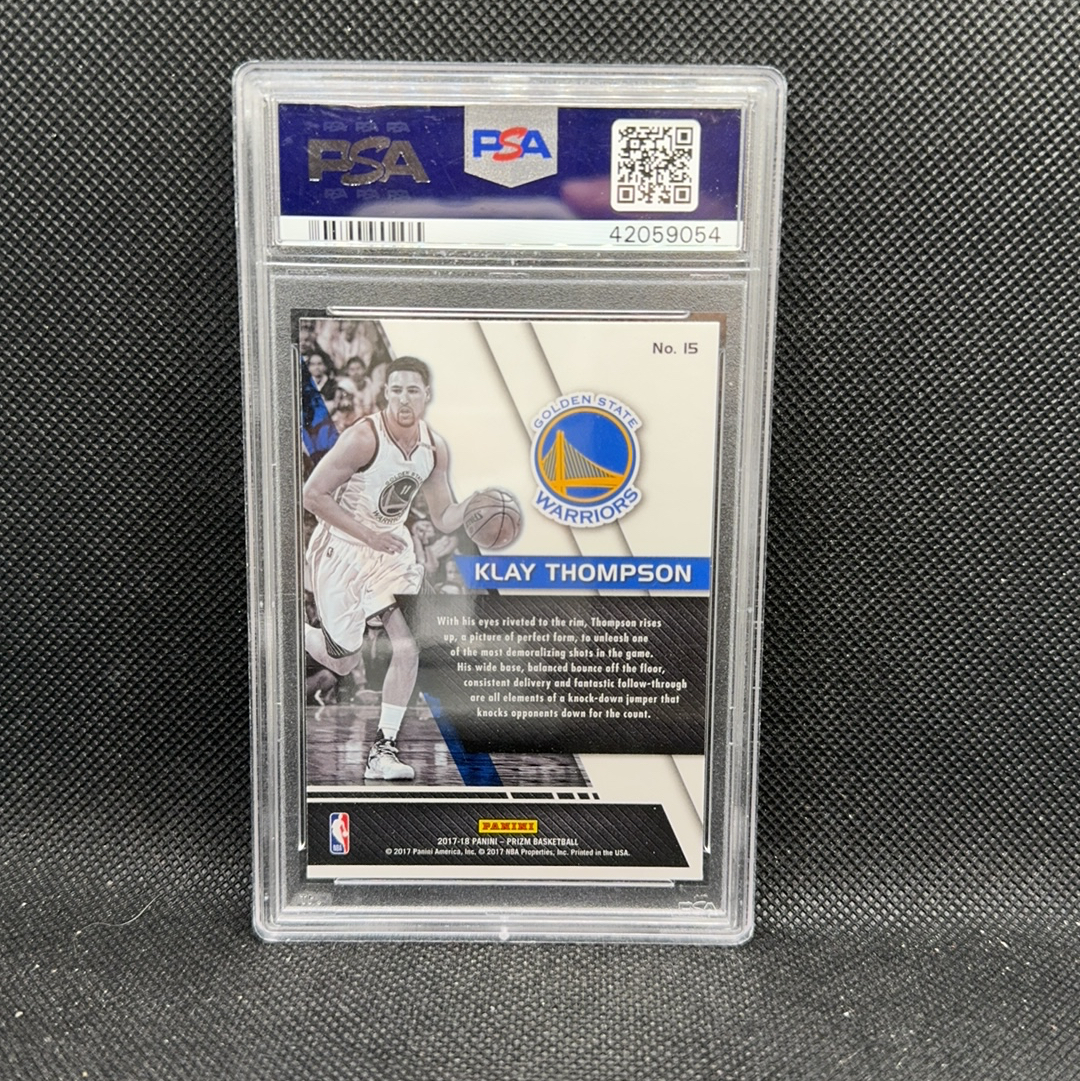 【Roseee代卖】2017-18 Prizm系列 Fundamentals特卡 勇士队 克莱·汤普森 PSA评级 10分 纯