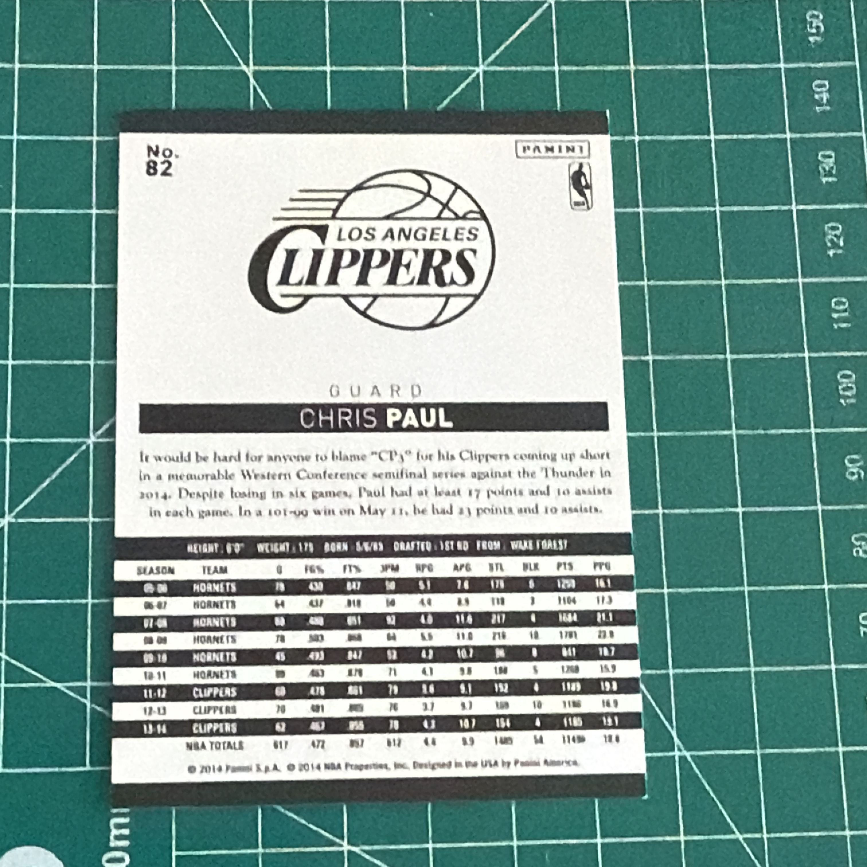 2014-15 Panini S.p.A Chris Paul 中雅图/中亚图 克里斯保罗 CP3 老卡 绝版卡 稀有Base
