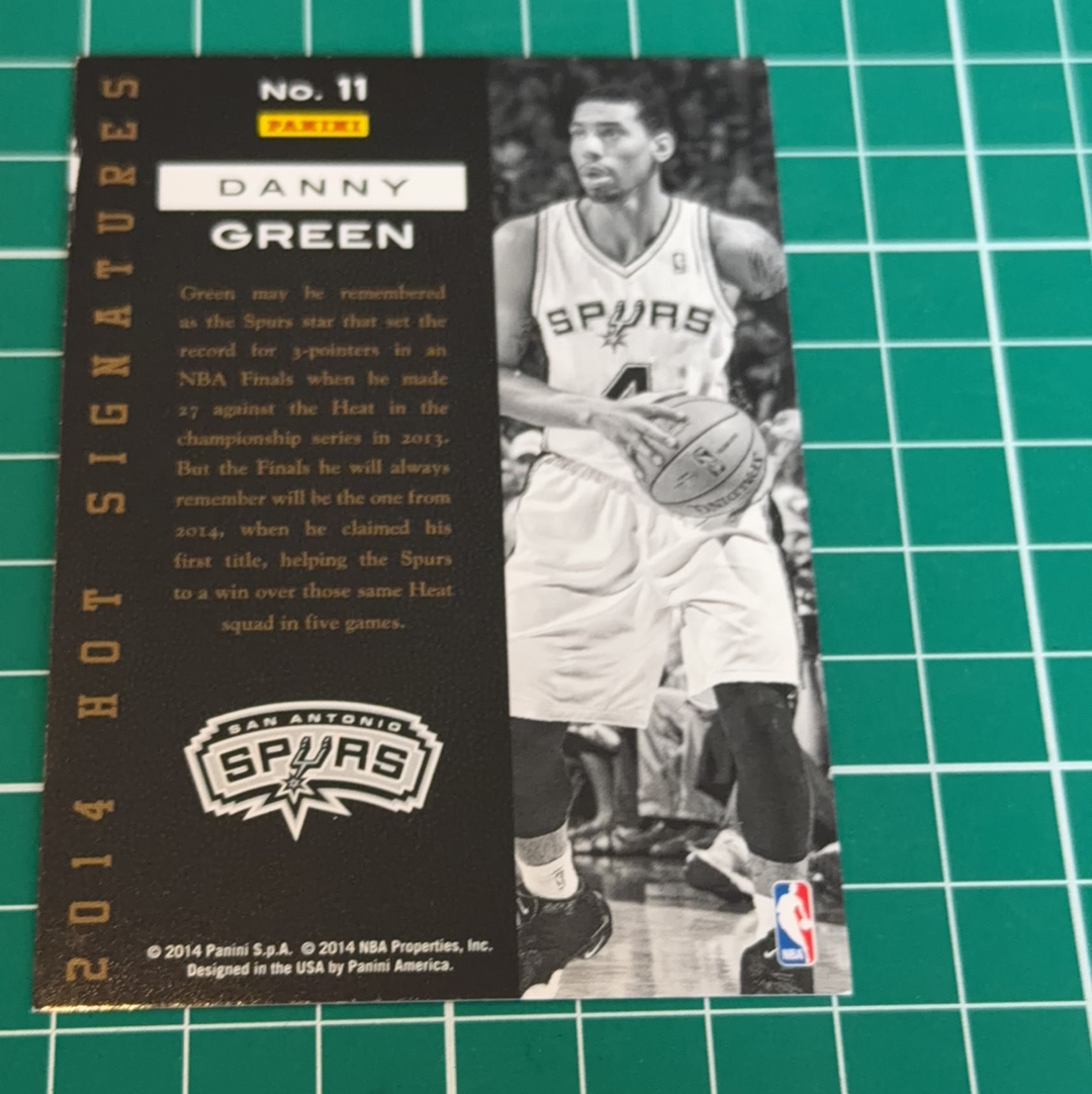 2014-15 Panini Americana Danny Green S.p.a.丹尼格林 金签卡 签名 签字 烫金印签 十年老卡 绝版卡 稀有大比例