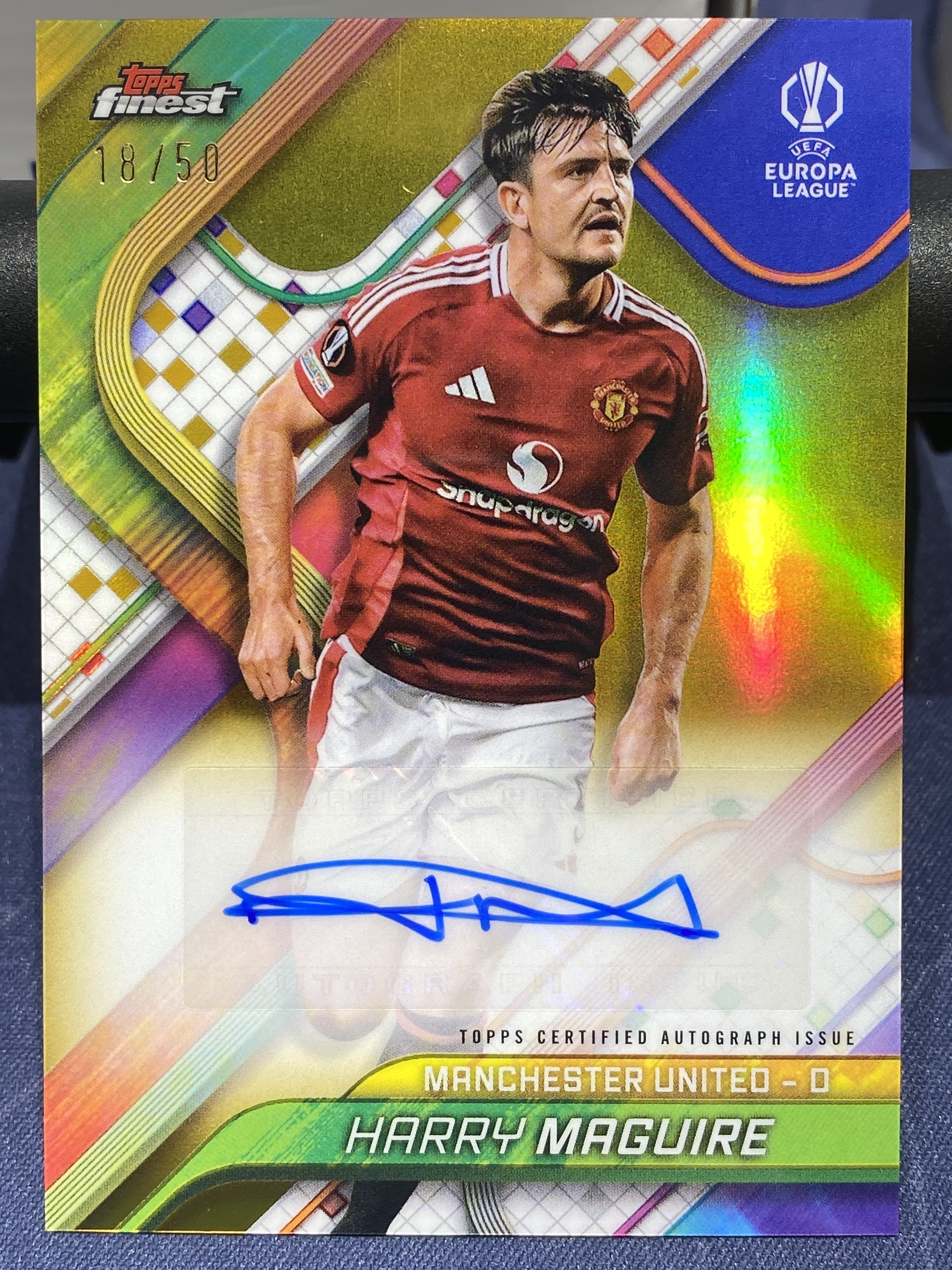 2025 【靓星代拍】 Finest Harry Maguire 英格兰 18/50编金折 曼彻斯特联 曼联 哈利 哈里 马奎尔 签字签名完美签 卡品如图 专收凑套必备 #志方