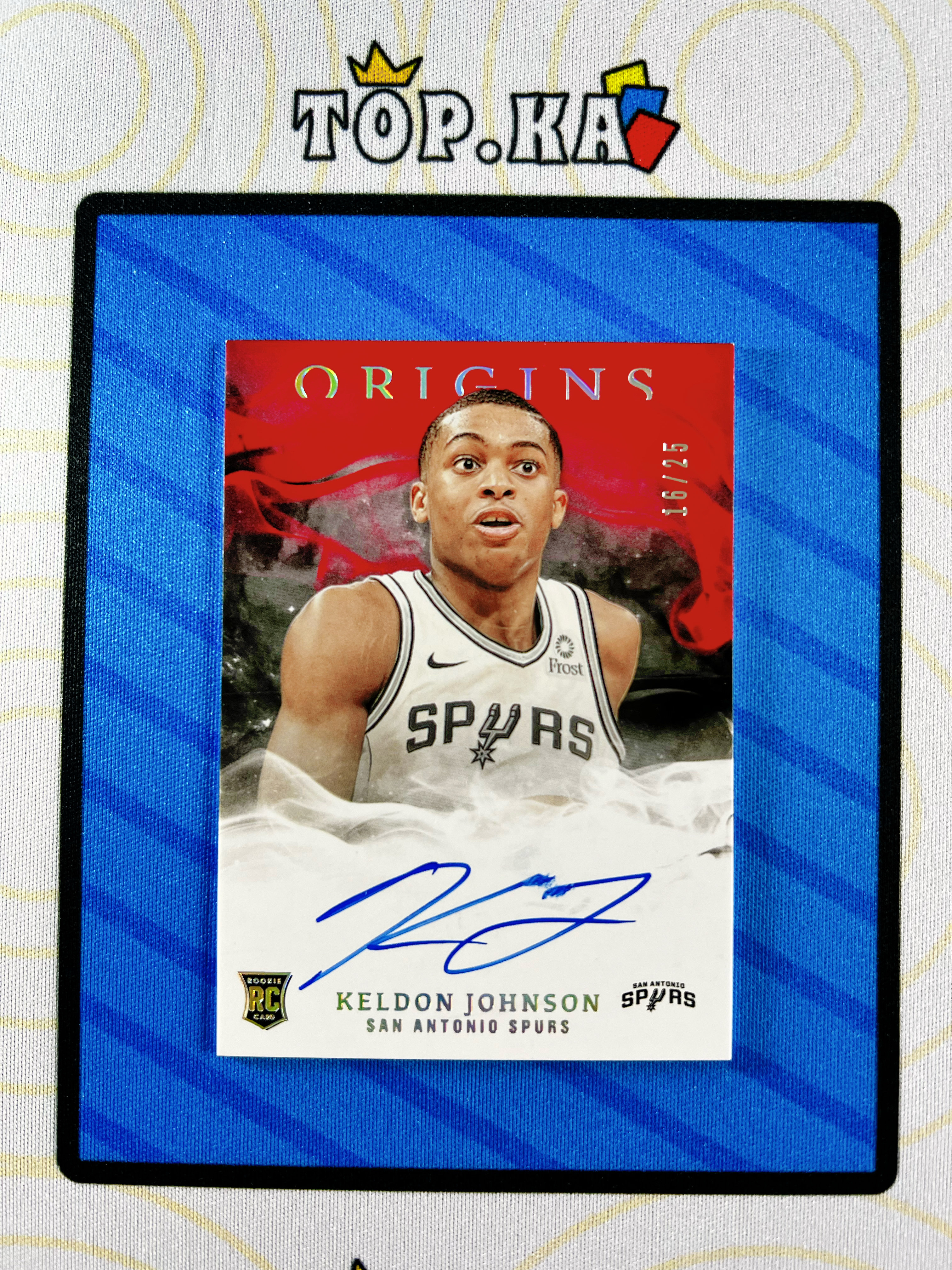 【顶尖卡社】 2019-20 Panini Origins Keldon Johnson RC 起源 凯尔登 约翰逊 /25编 新秀 马刺 卡签 签字 文班亚马队友 详情看描述 卡品如图【凯里】