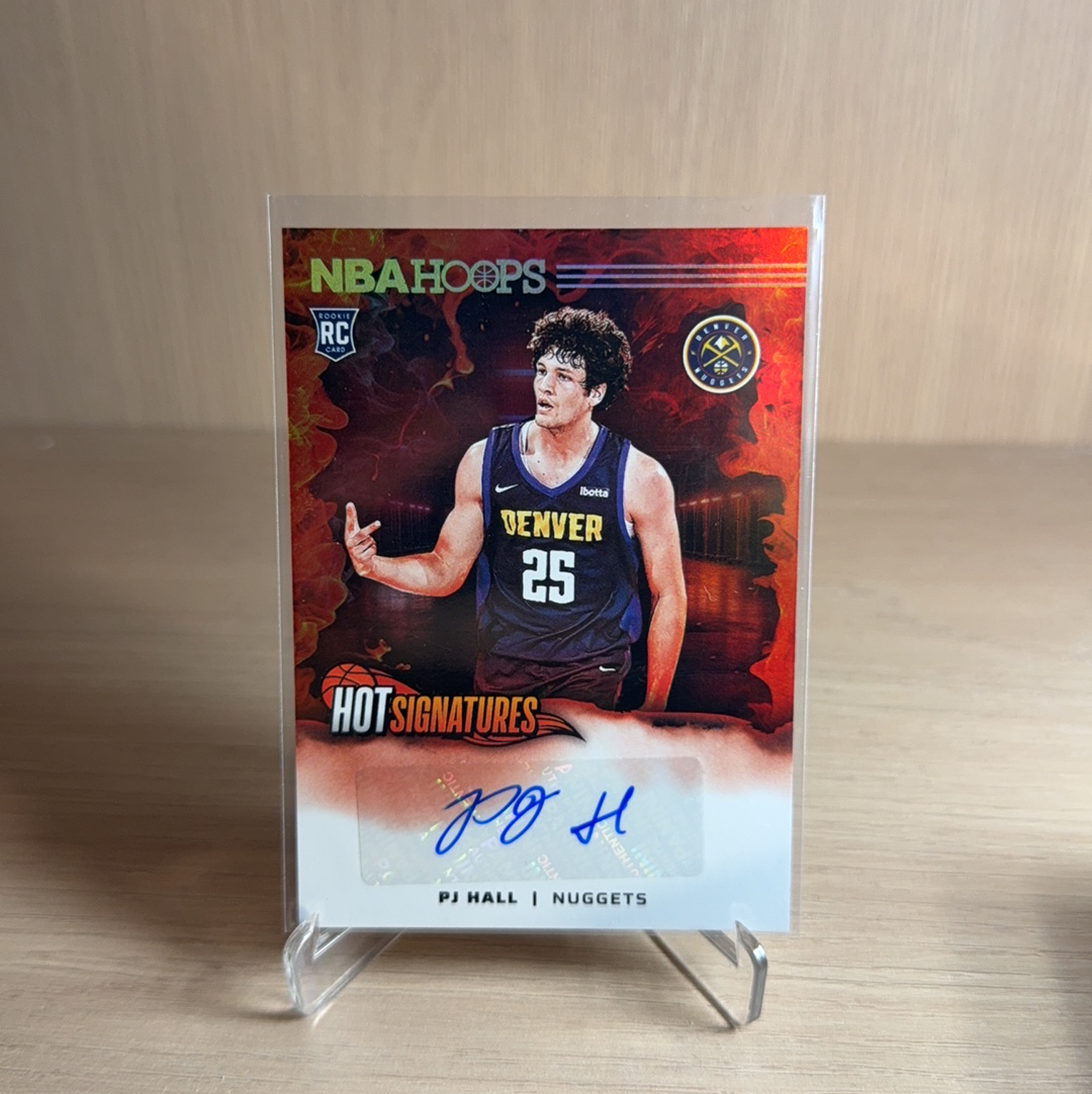 2024-25 Panini NBA Hoops PJ HALL RC 掘金 新秀 RC PJ 霍尔 签字 hot 贴签 折射 带编 特卡 hoops 卡品如图 值得收藏【免费代卖】