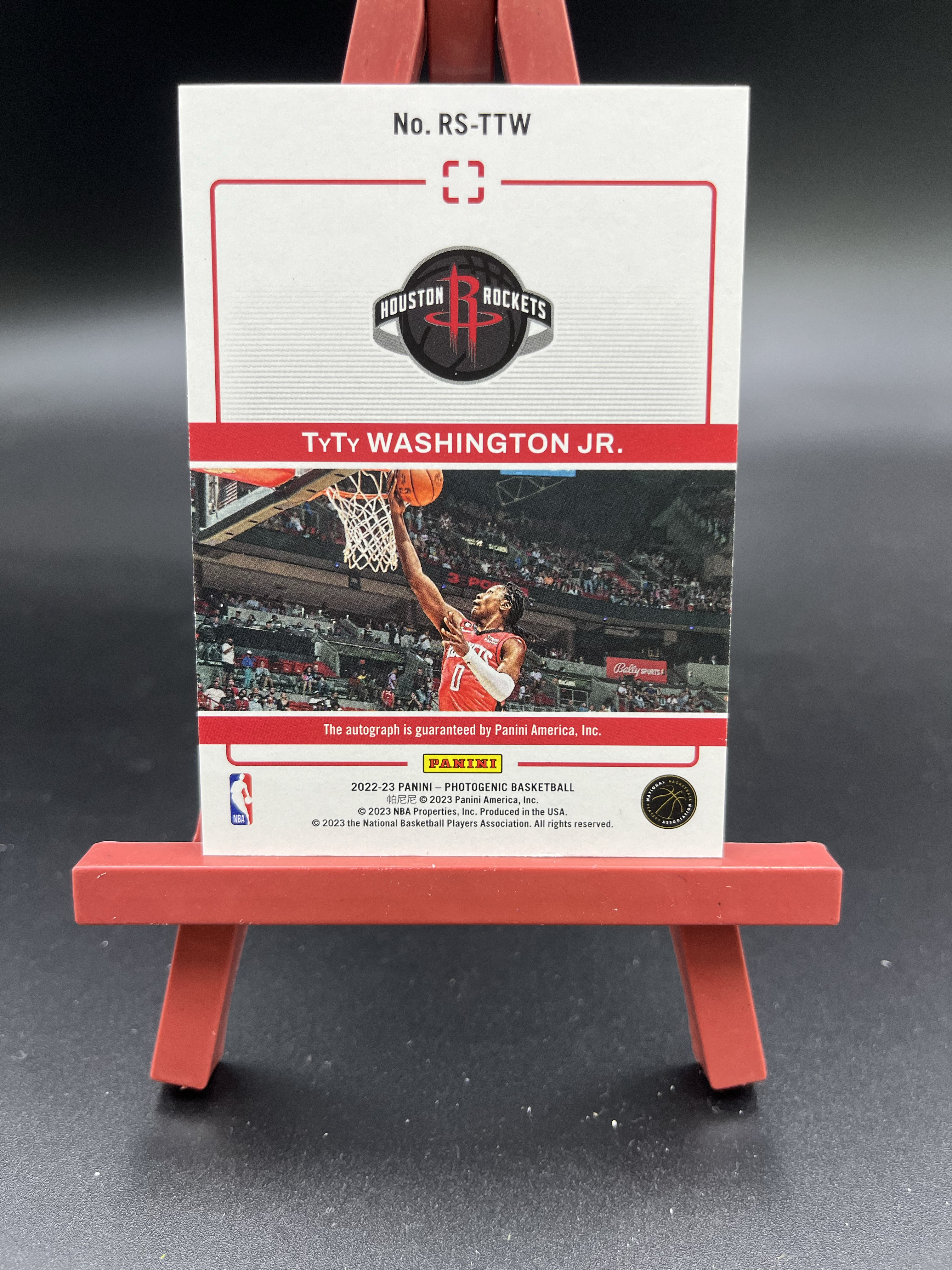 2022-23 Photogenic TyTy Washington Jr. RC 小泰泰 华盛顿 火箭 新秀 上镜 签字 贴签 10/25编 迷宫折 折射 卡品如图【优质签字专场】04WZ