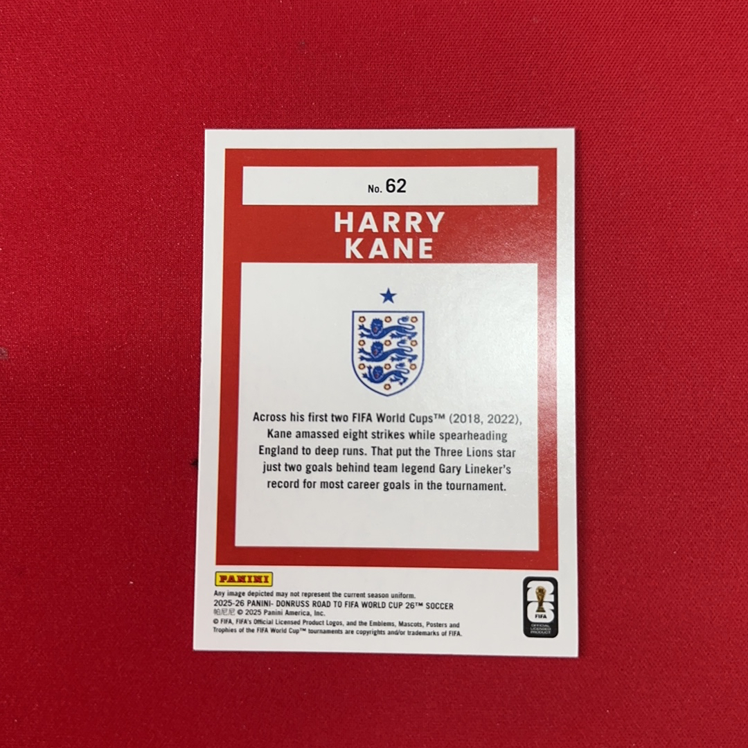 【四喜代拍】2025-26 Panini Donruss 世界杯 杜蕾斯 Harry Kane 凯恩 英格兰 2 三色折特卡 卡品如图(polo)