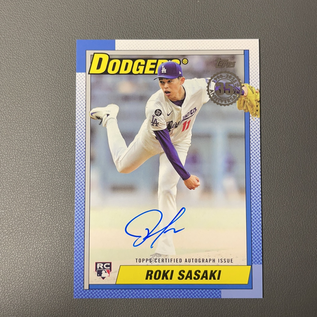 2025 Topps Update Roki Sasaki RC 佐佐木 朗西 道奇 日本 王牌投手 新秀 复古 签字 卡签 【9527】