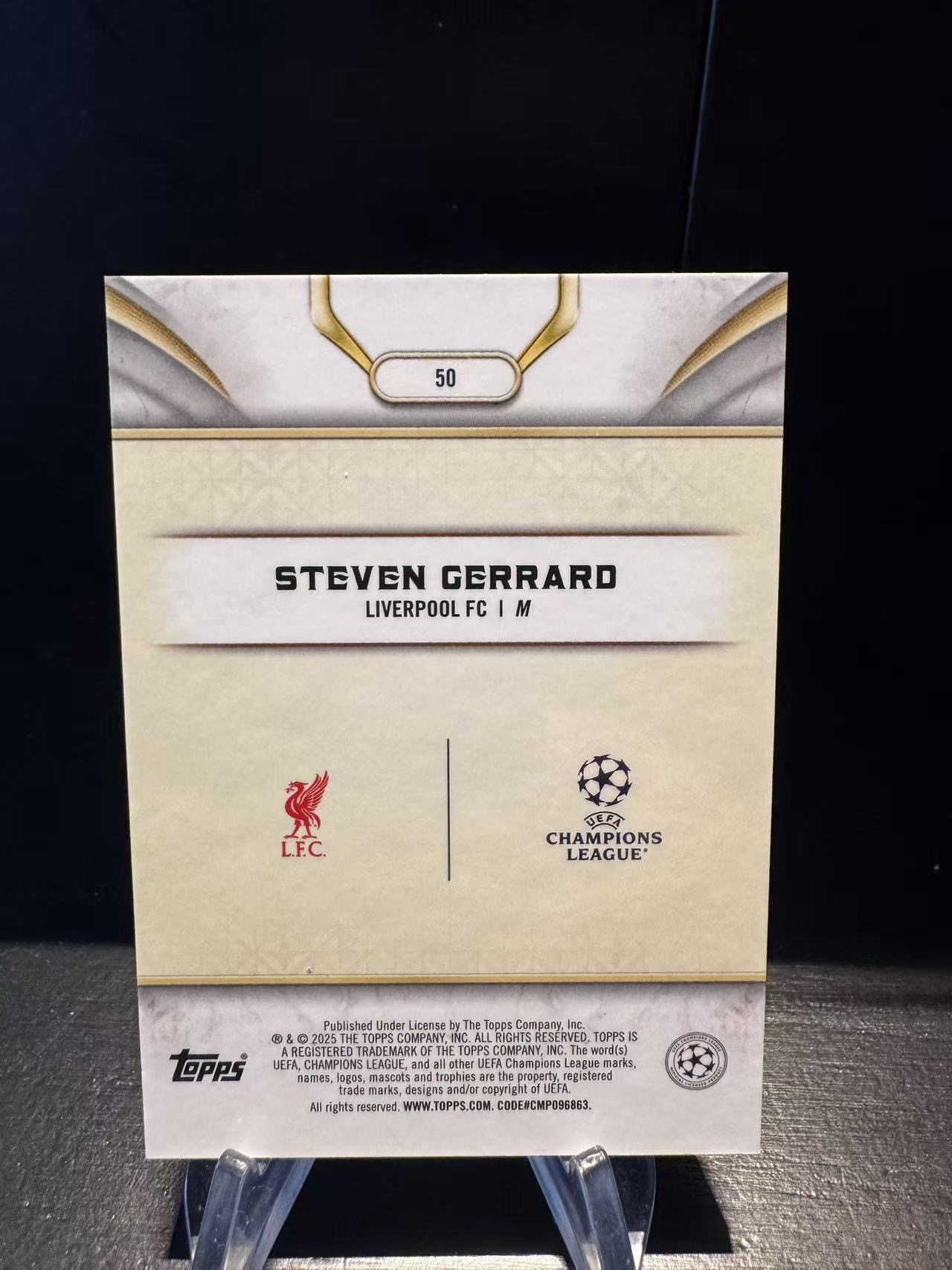 龖2024-25 Topps 元年尊耀高端系列 Steven Gerrard 欧战 杰拉德 利物浦 英格兰 杰队 尊崇 尊耀 绿平行 47/99编 卡品如图 MJ002D