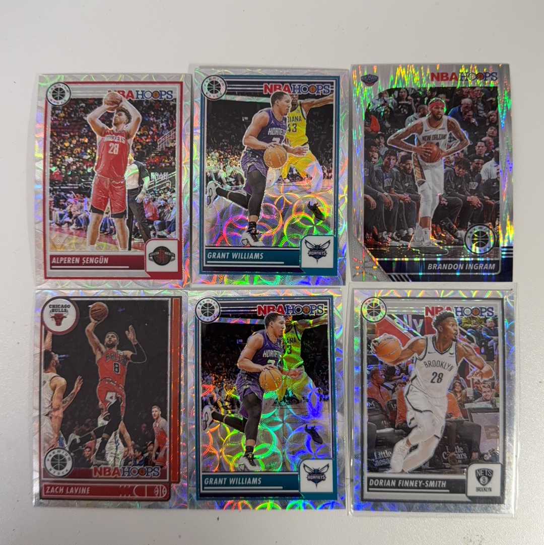 【免费代卖】6张 打包 lot HOOPS 折射 英格拉姆 拉文 申京 马刺 骑士 勇士 湖人 火箭 独行侠 魔术 值得收藏!!