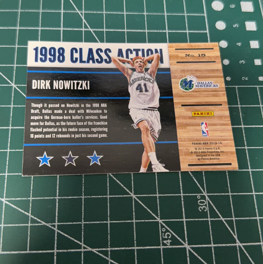 2013-14 Panini Americana Dirk Nowitzki S.p.a. 德克诺维斯基 司机 class action 特卡 闪卡 新秀选图 十年老卡 绝版卡 稀有大比例