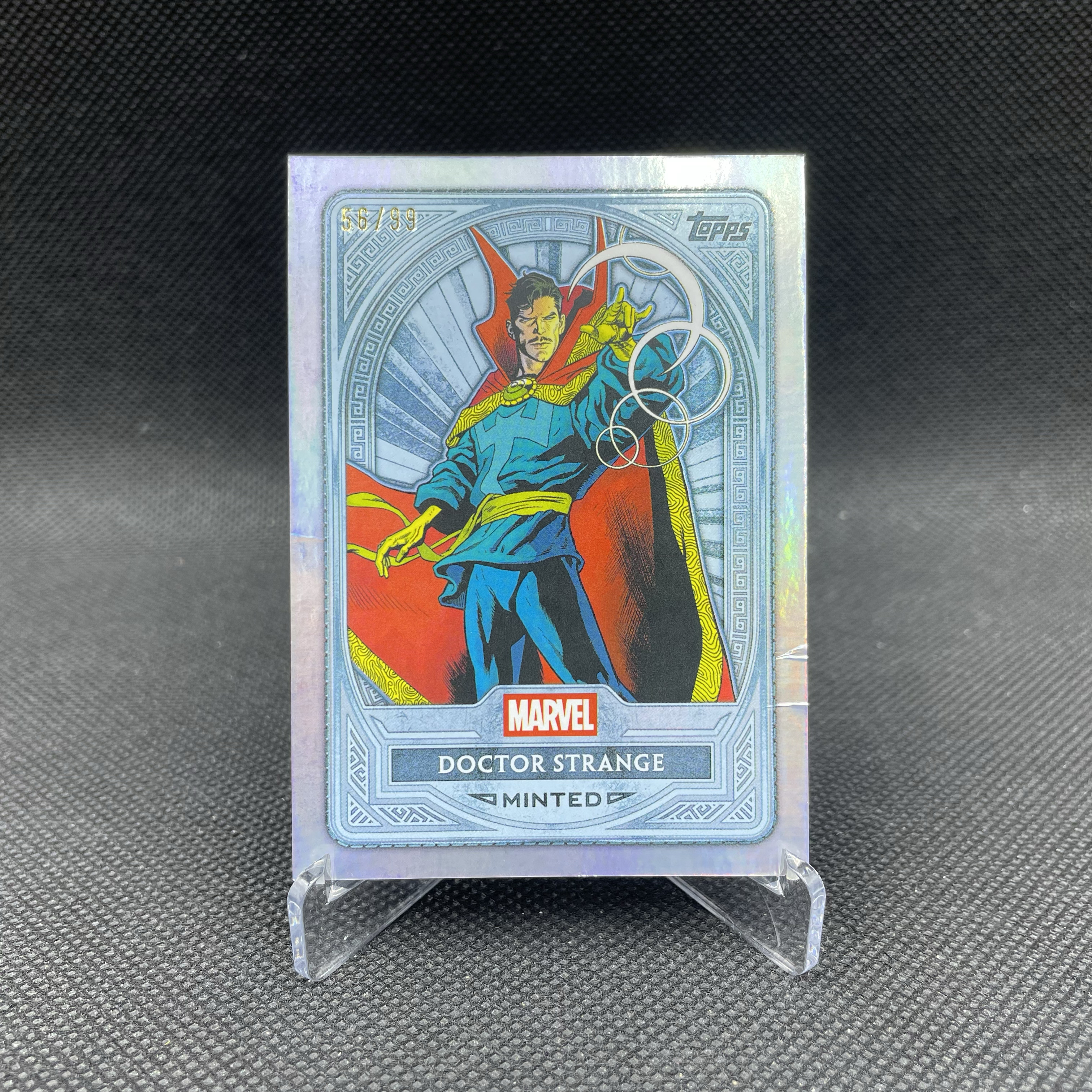 2025 Topps Marvel Minted 【无界代卖】漫威 Doctor Strange 奇异博士 56/99编 铂金版本 银折 大比例SP 霸气选图 品瑕如图 不累计 猫