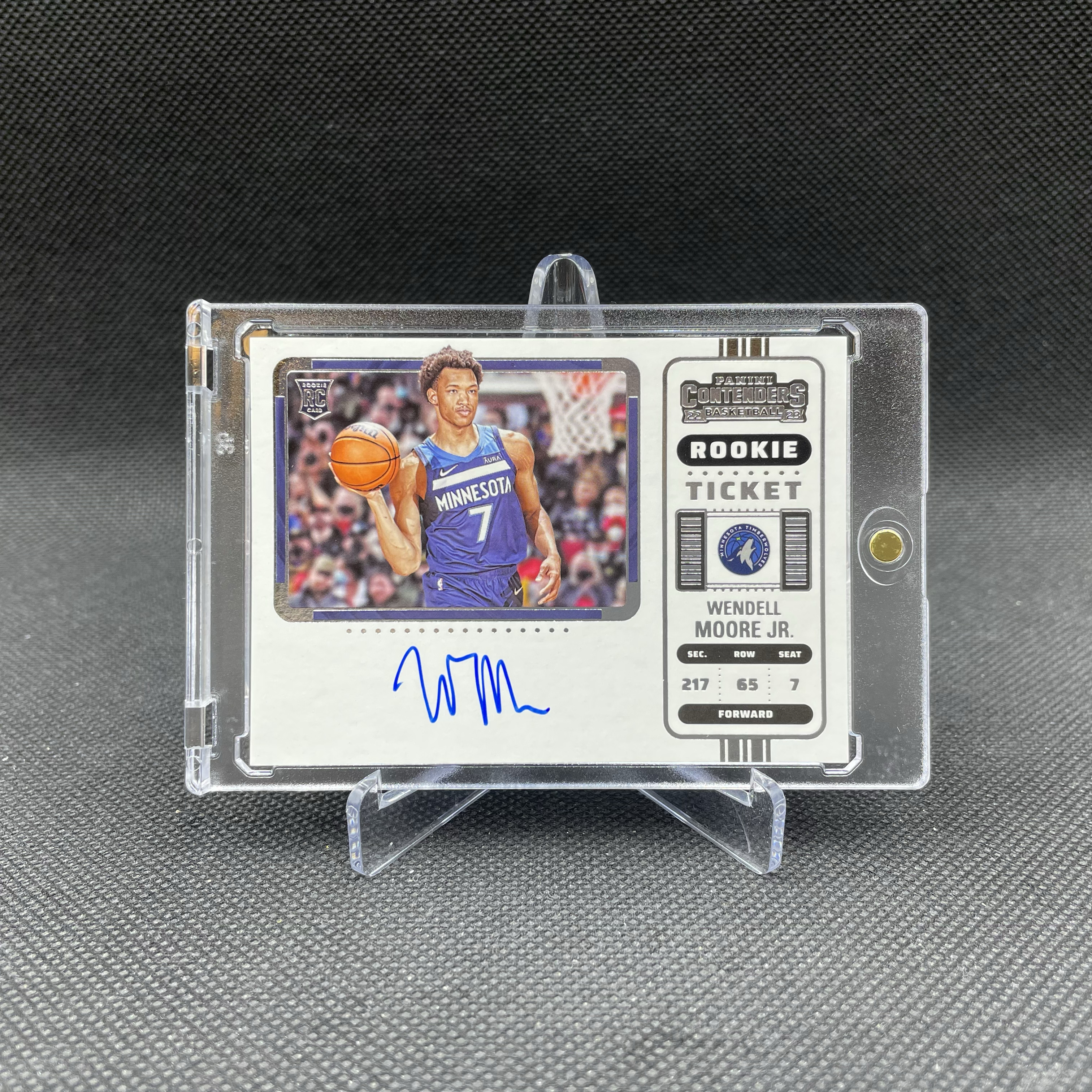 2022-23 Panini Contenders Wendell Moore Jr. RC 球票 森林狼 新秀 小温德尔 摩尔 签字 卡签 爱德华兹队友 潜力秀 墨迹湛蓝 品如图 不累计 阿苏