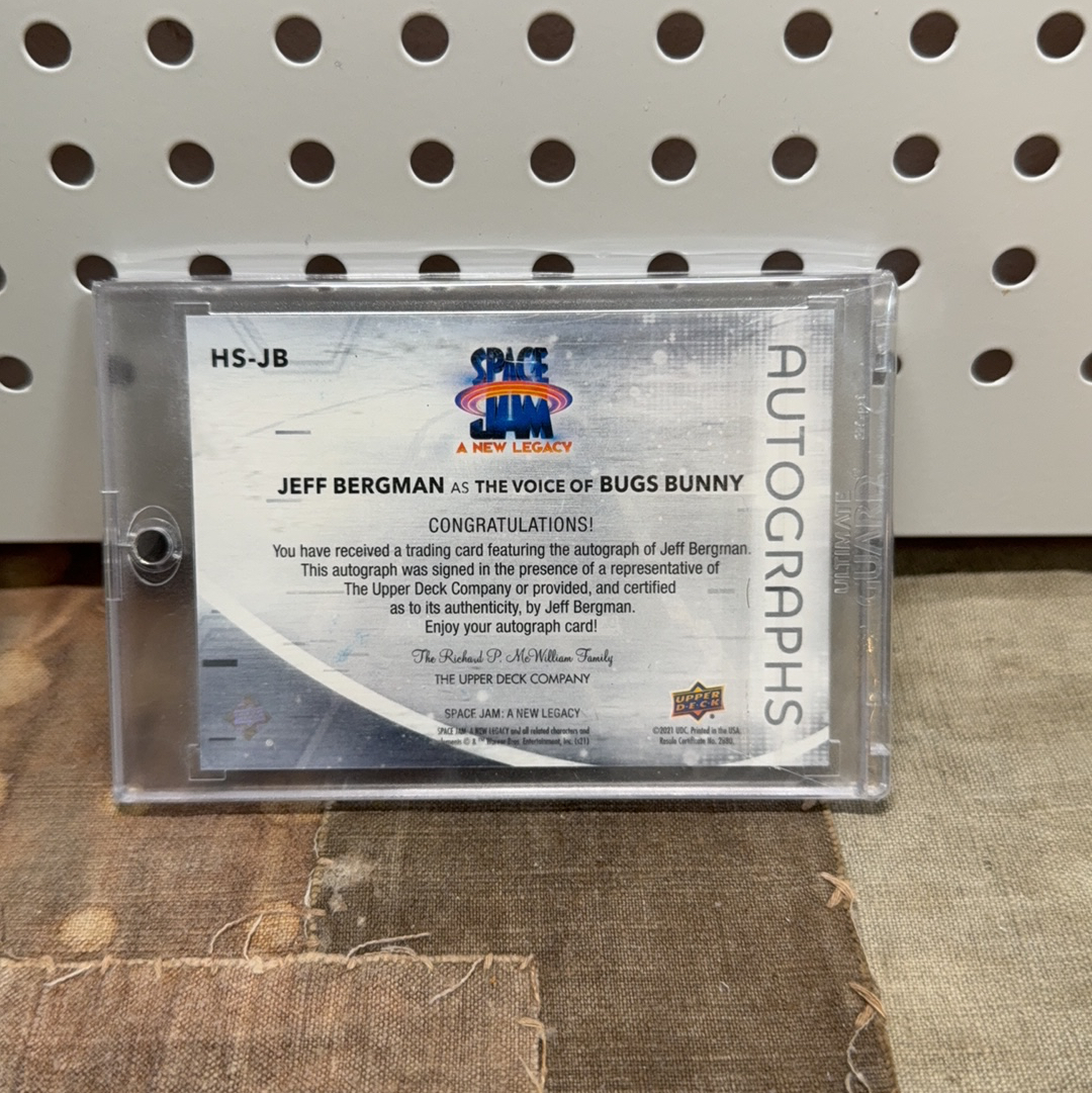 2021 Upoer Deck Space Jam 空中大灌篮 2 勒布朗 詹姆斯参演 兔八哥 Bugs Bunny 配音演员签字 亲签 Jeff Bergman 带卡砖