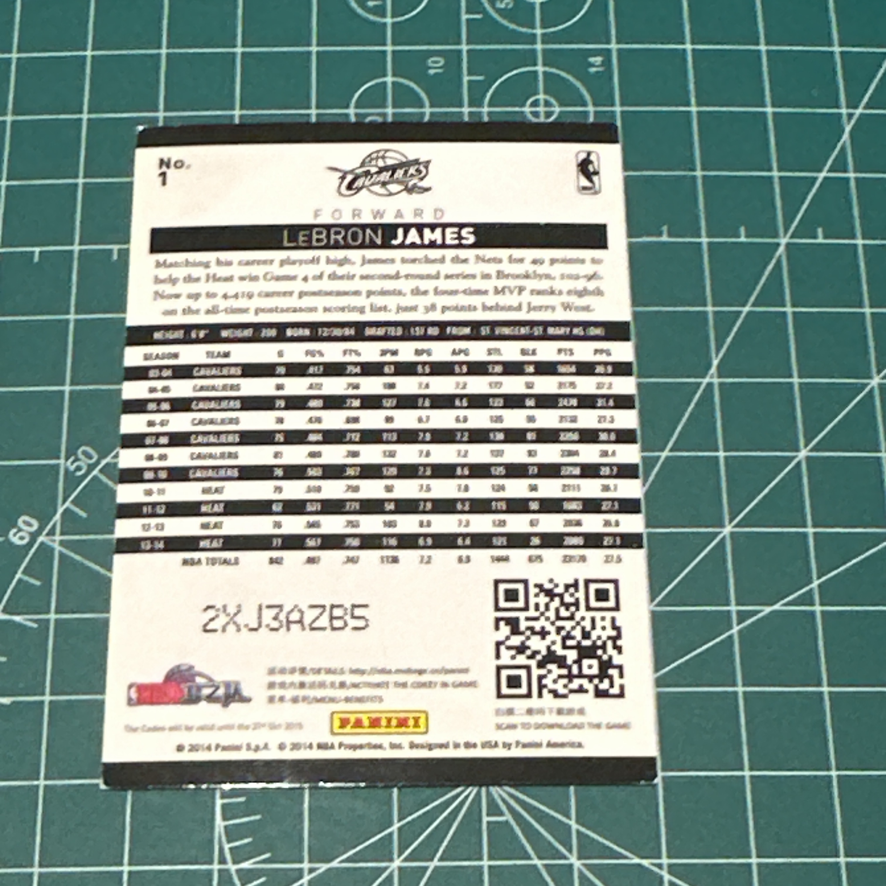 2013-14 Panini Americana LeBron James S.p.a. 勒布朗詹姆斯 小皇帝 LBJ 折射 银折 老北京 总决赛选图 闪卡 特卡 十年老卡 绝版卡 稀有大比例 角瑕